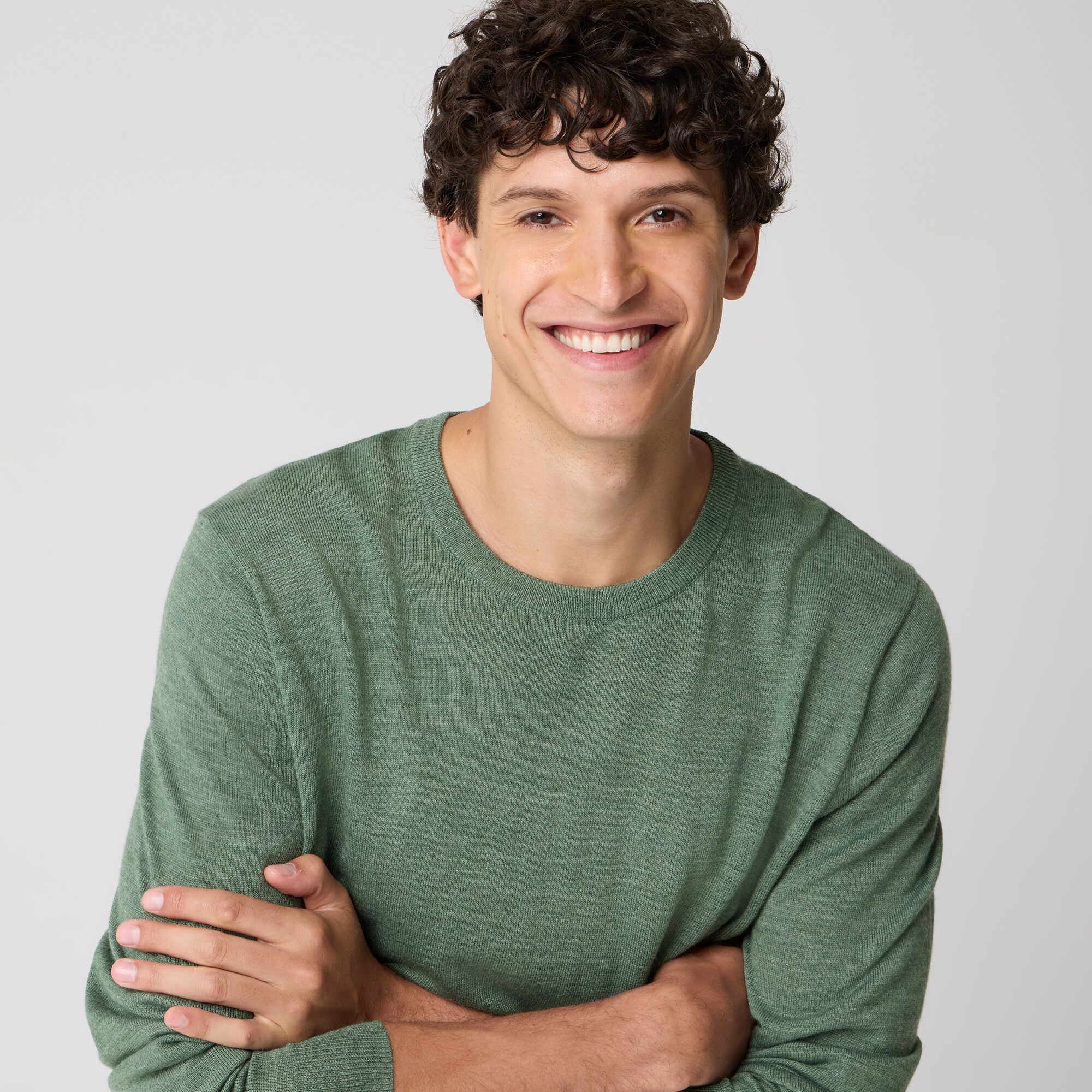 Merino wool-blend crewneck sweater