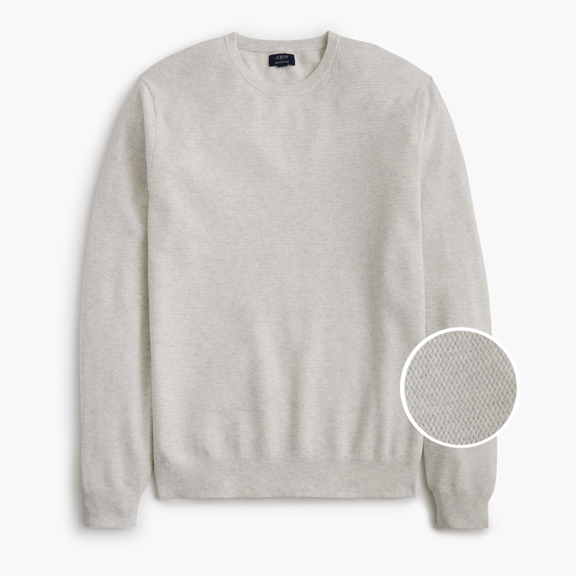 Long-sleeve Basketweave Crewneck Sweater For Men | Factory