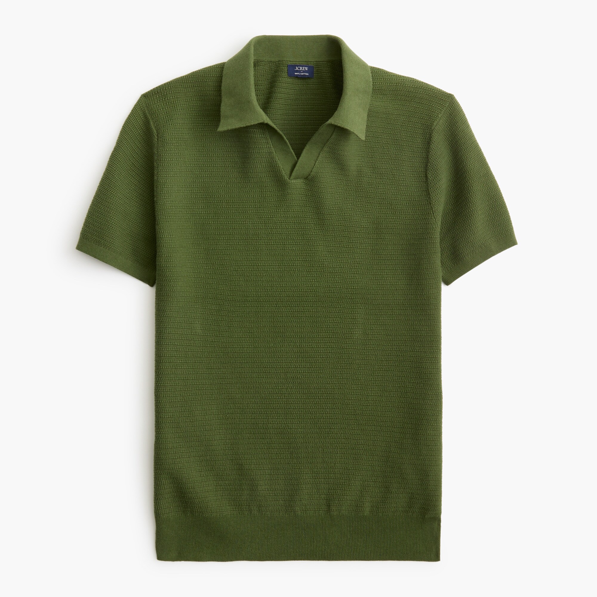  Textured johnny-collar sweater-polo