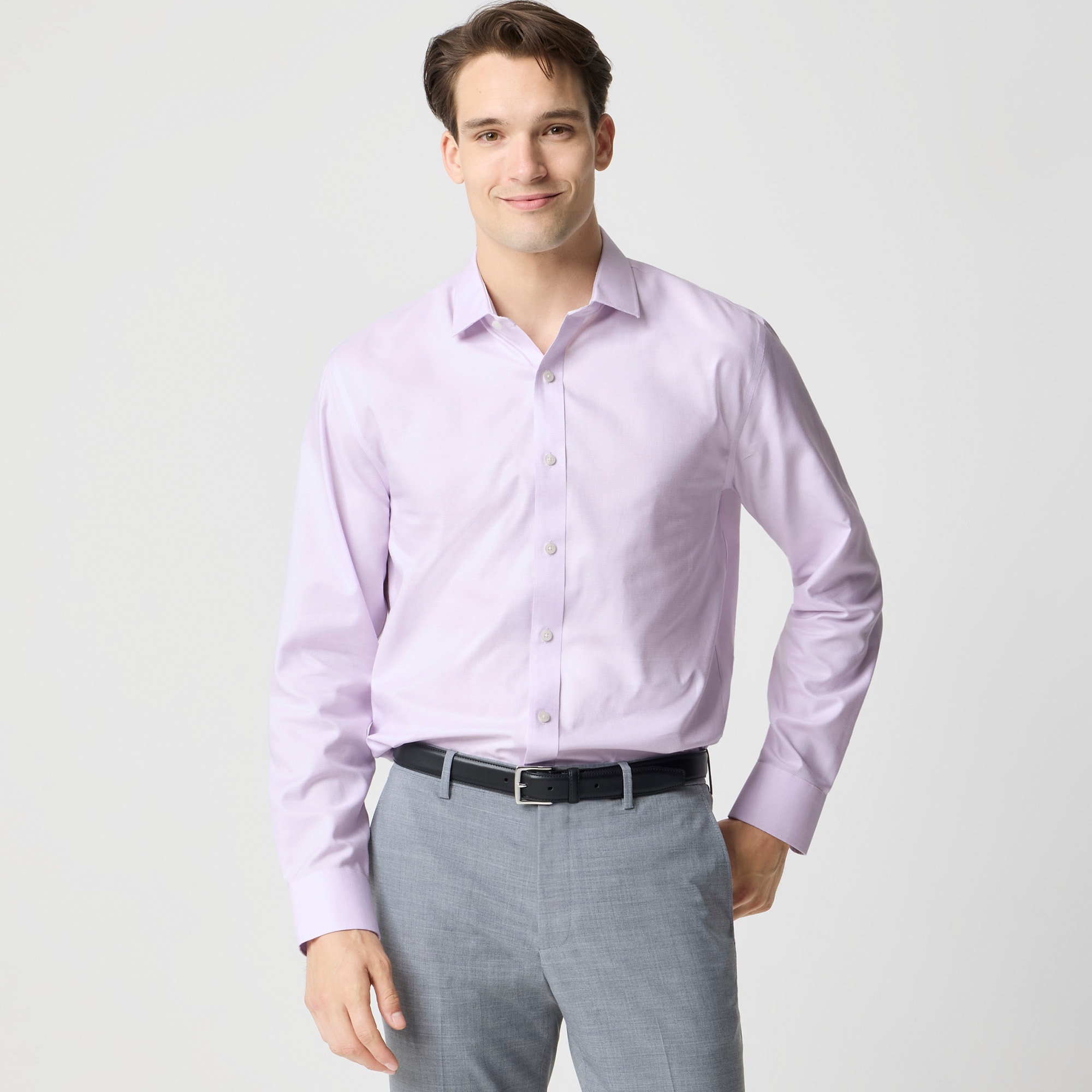 mens Wrinkle-free dobby dress shirt