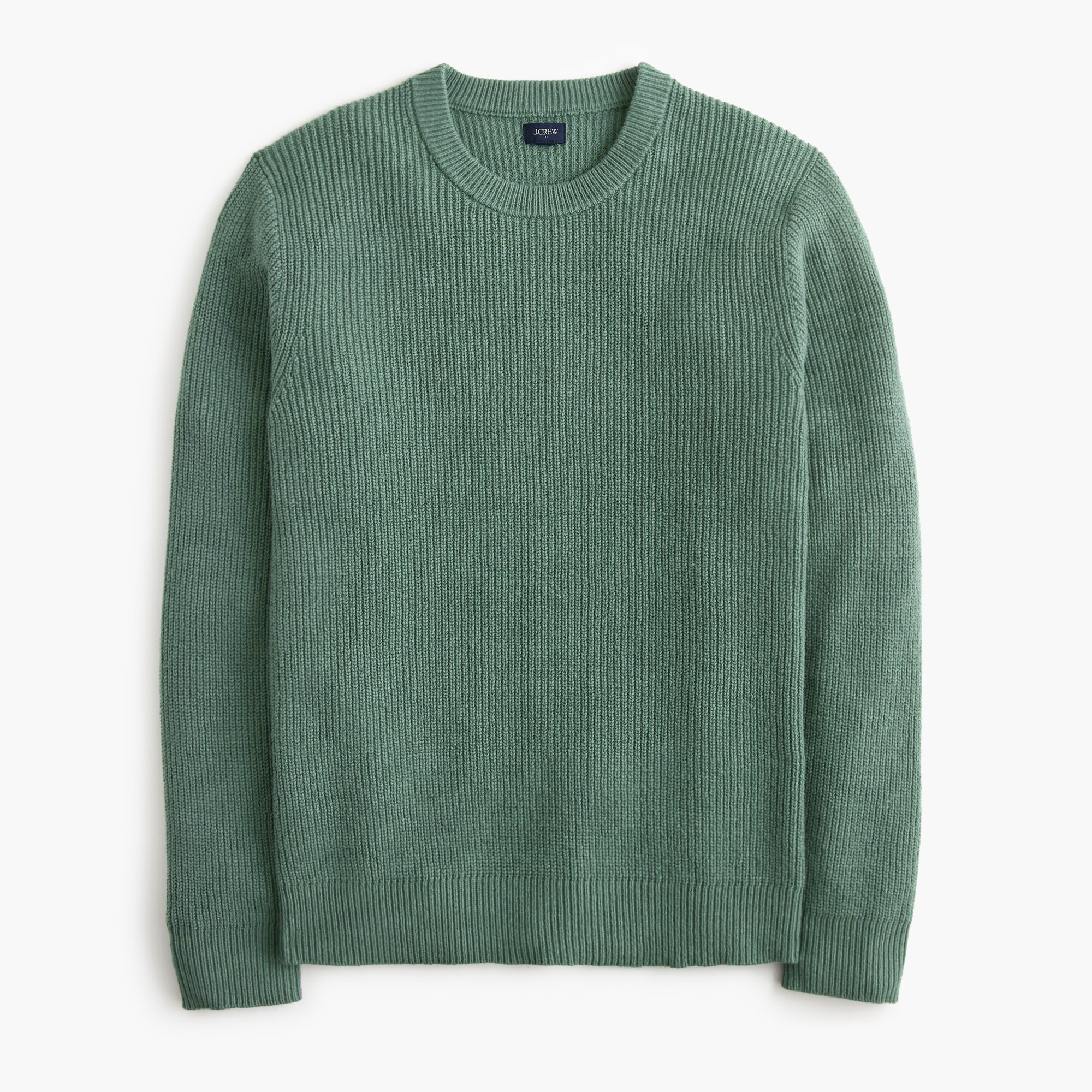  Shaker-stitch crewneck sweater
