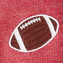 Boys' terry football sweatshirt HEATHER RED