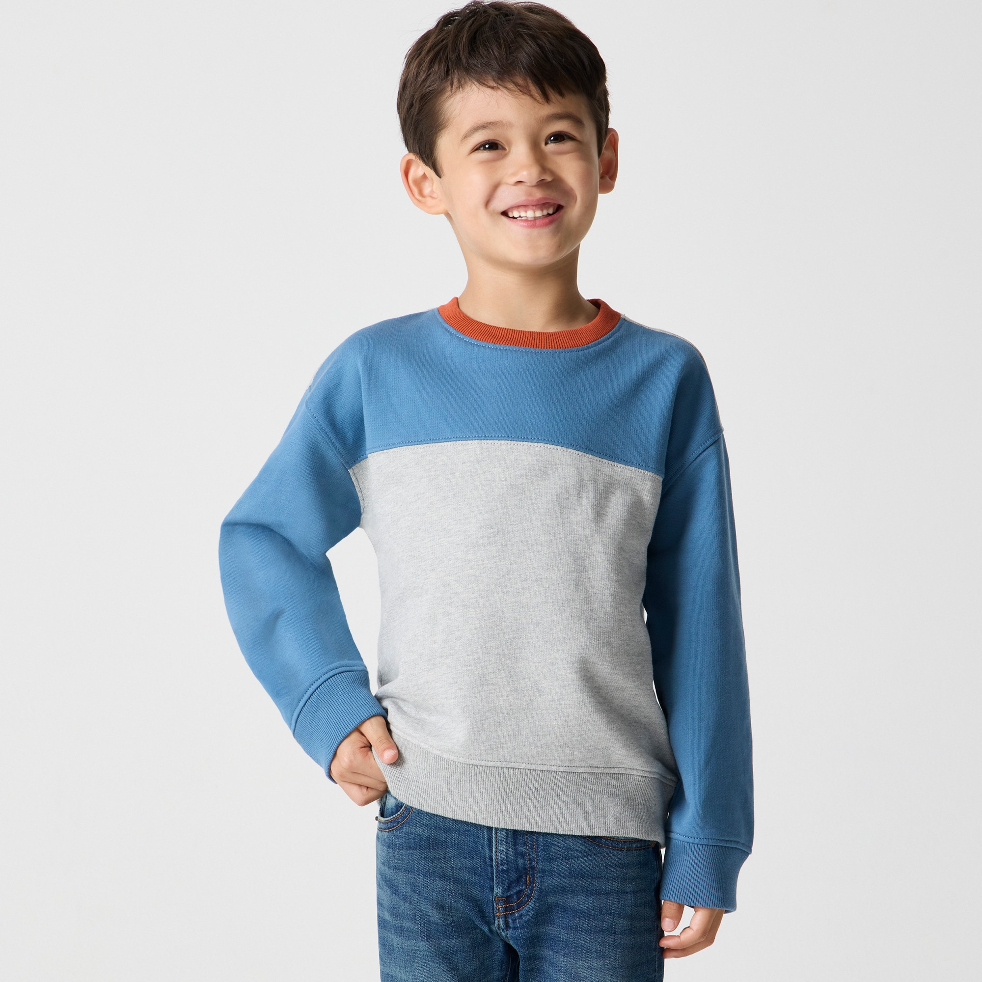 boys Boys' relaxed colorblock sweatshirt