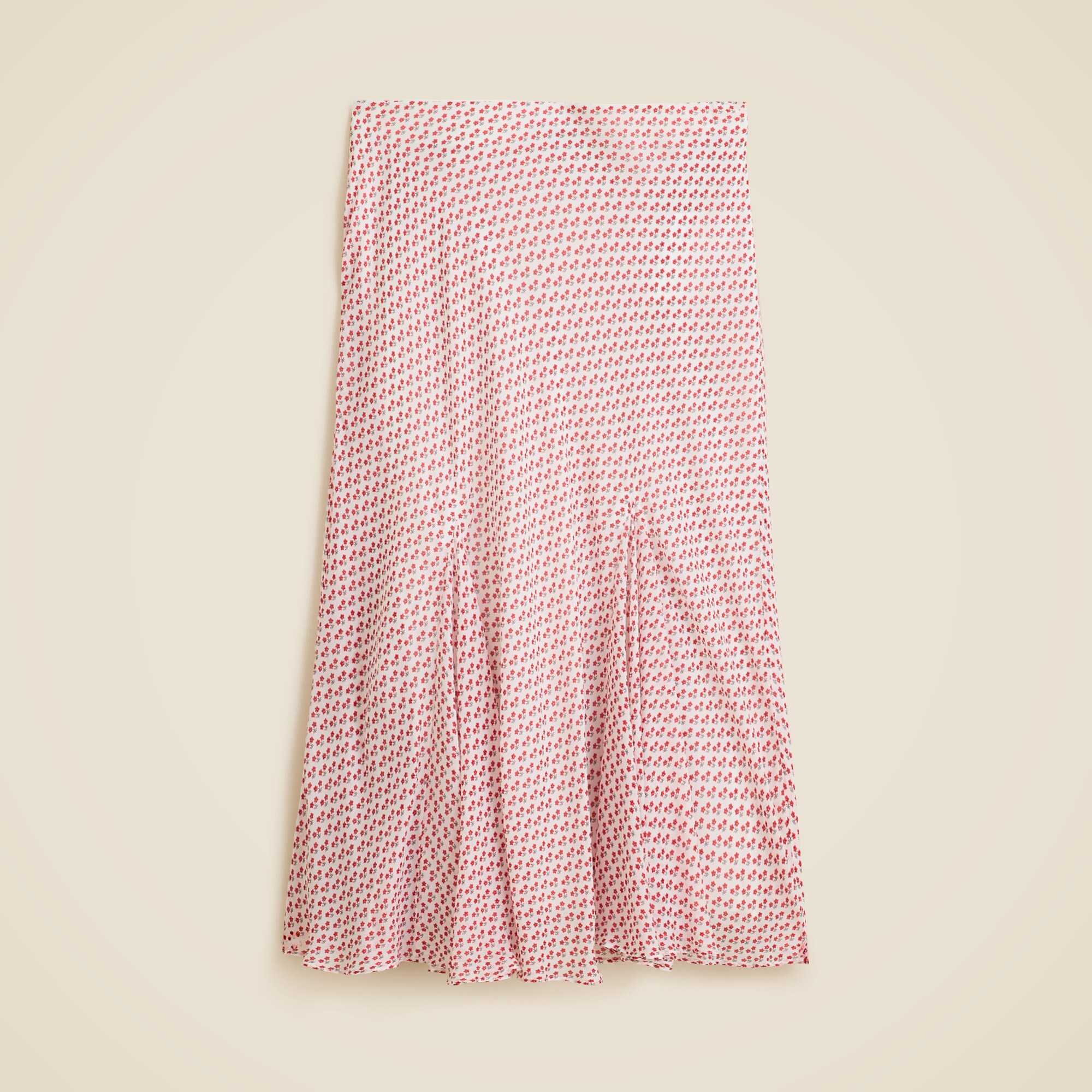 Gwyneth flounce-hem slip skirt in chiffon