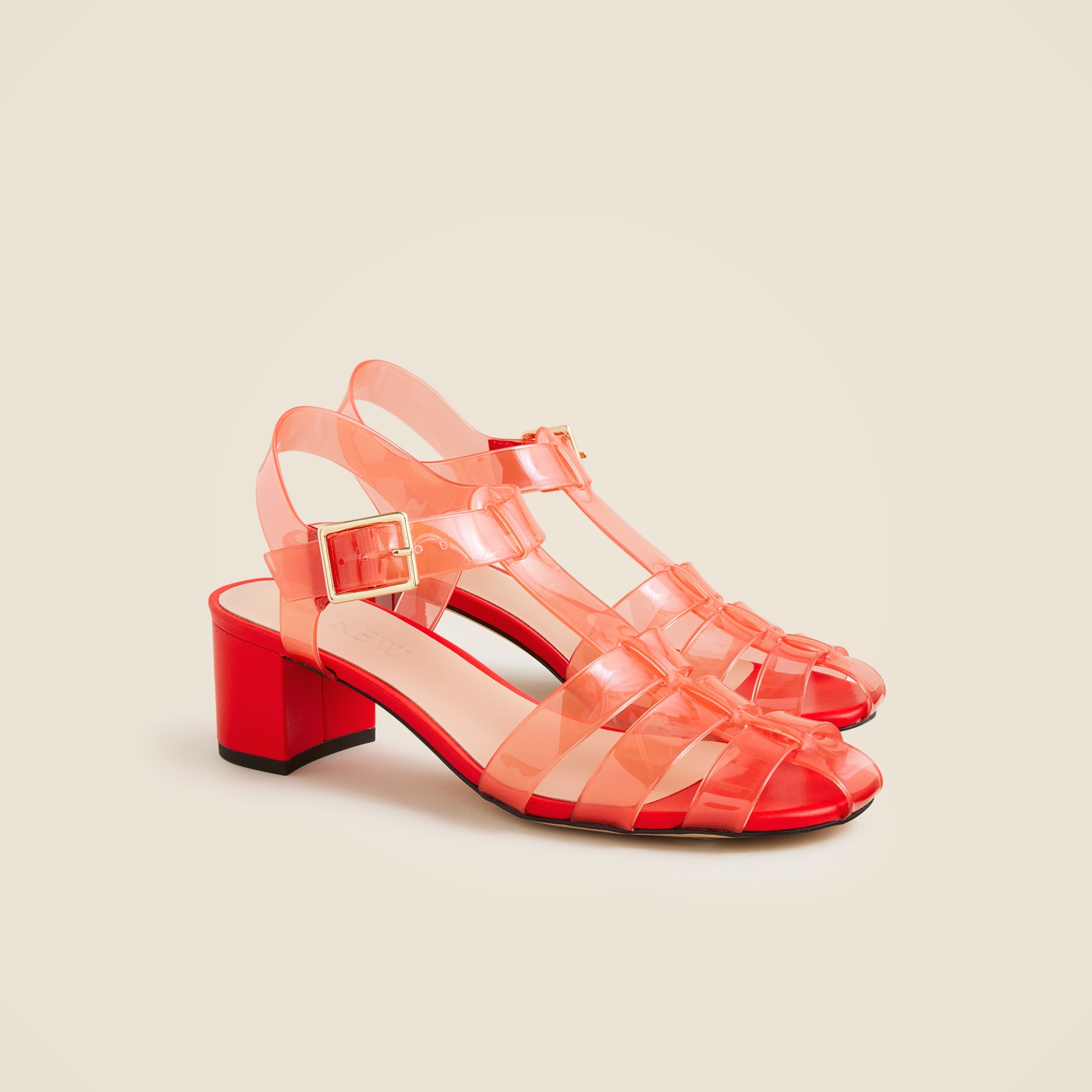 jelly block-heel sandals for women