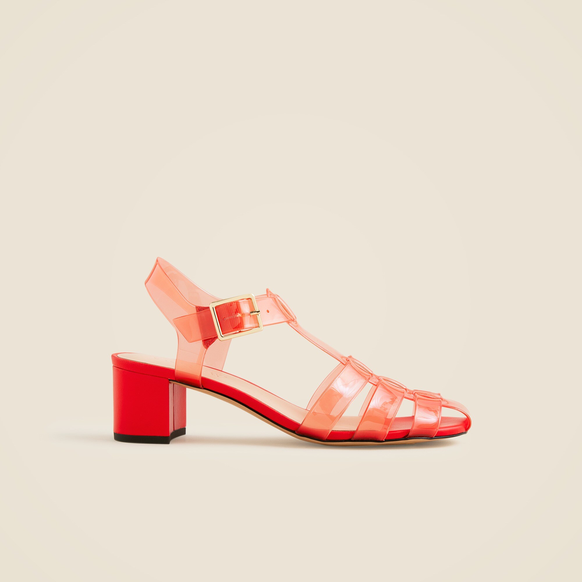 Jelly block-heel sandals