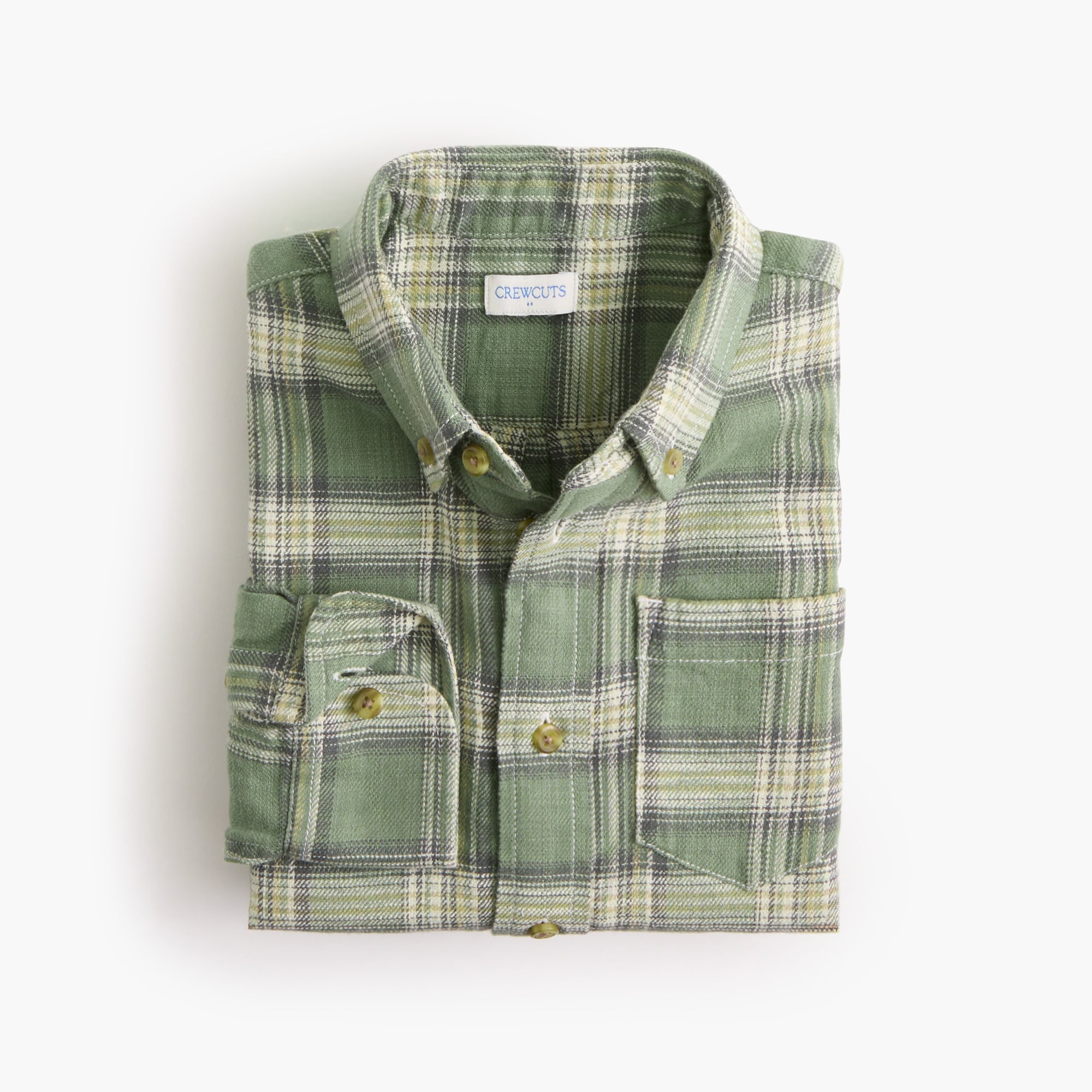 boys' long-sleeve slub dobby washed shirt for boys