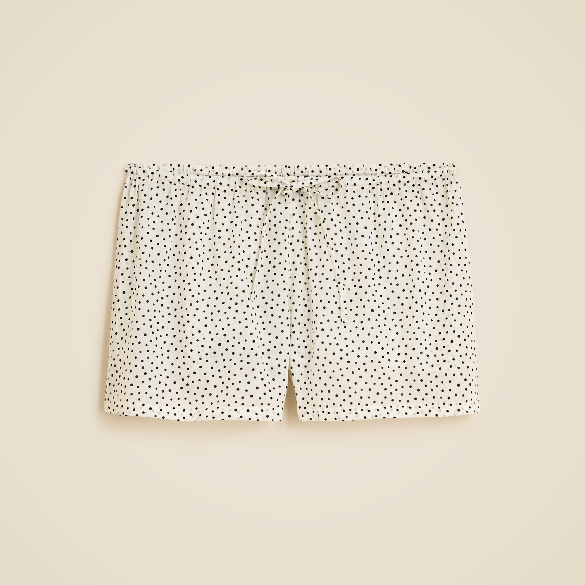 Cotton voile beach short in polka-dot print