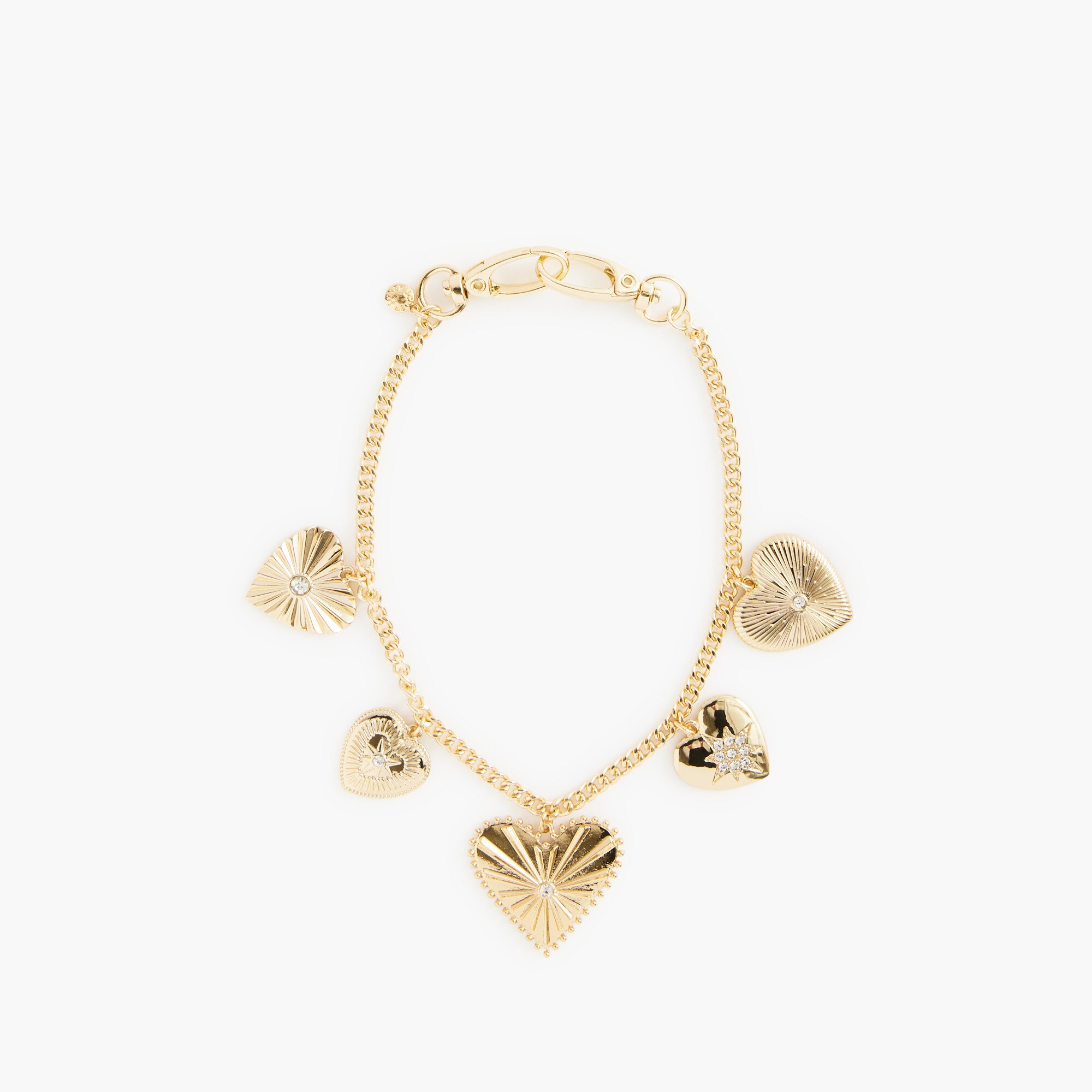 Heart chain bag charm