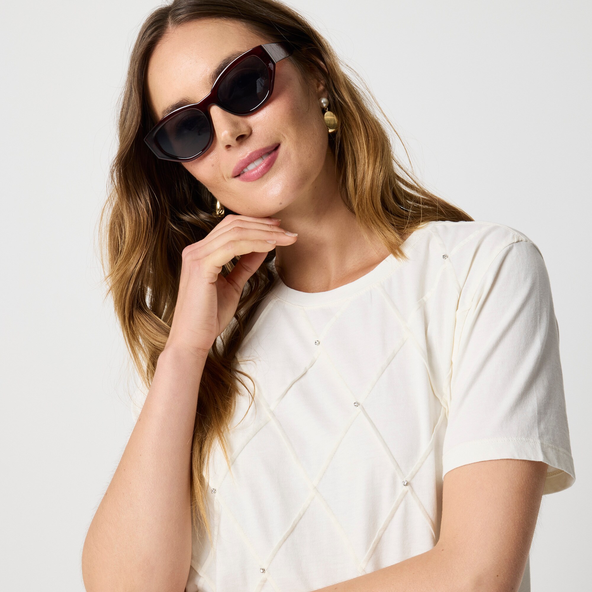 Jewel-embellished tee