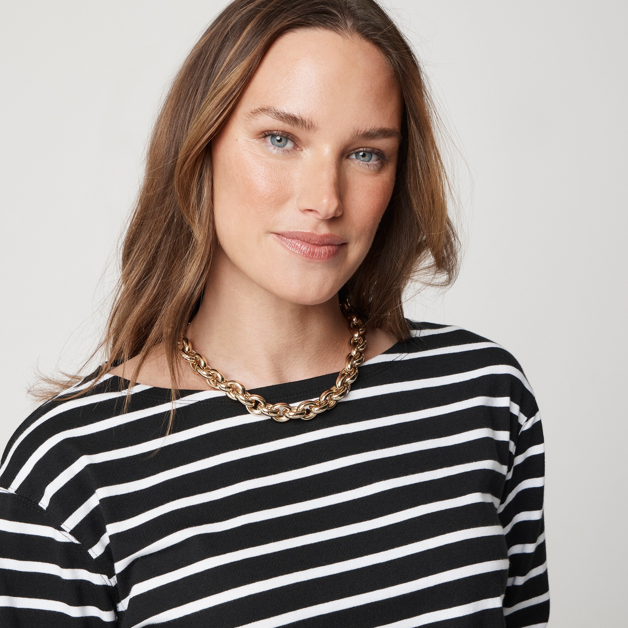 Striped boatneck tee