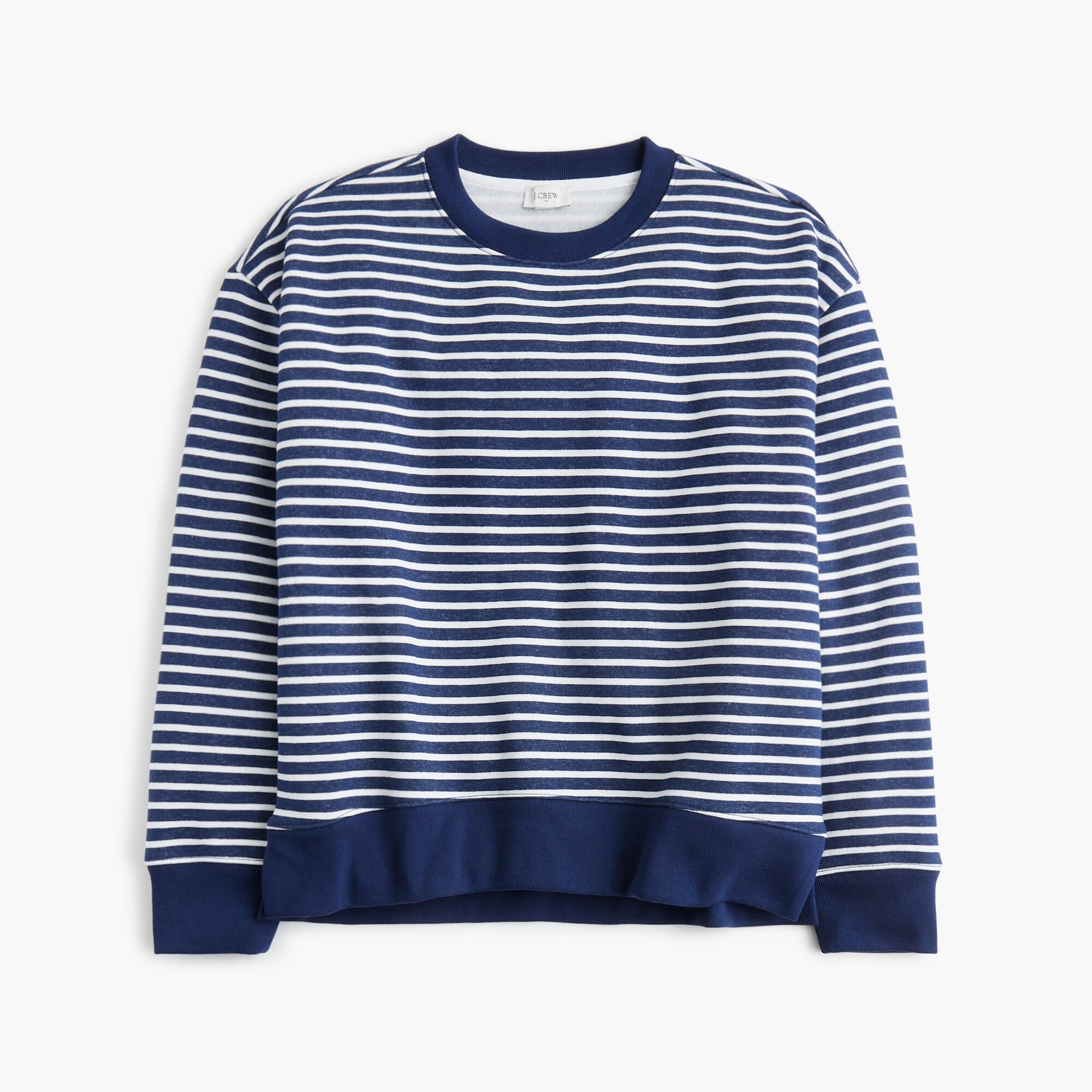 Striped Crewneck Pullover Sweatshirt For Women | Factory