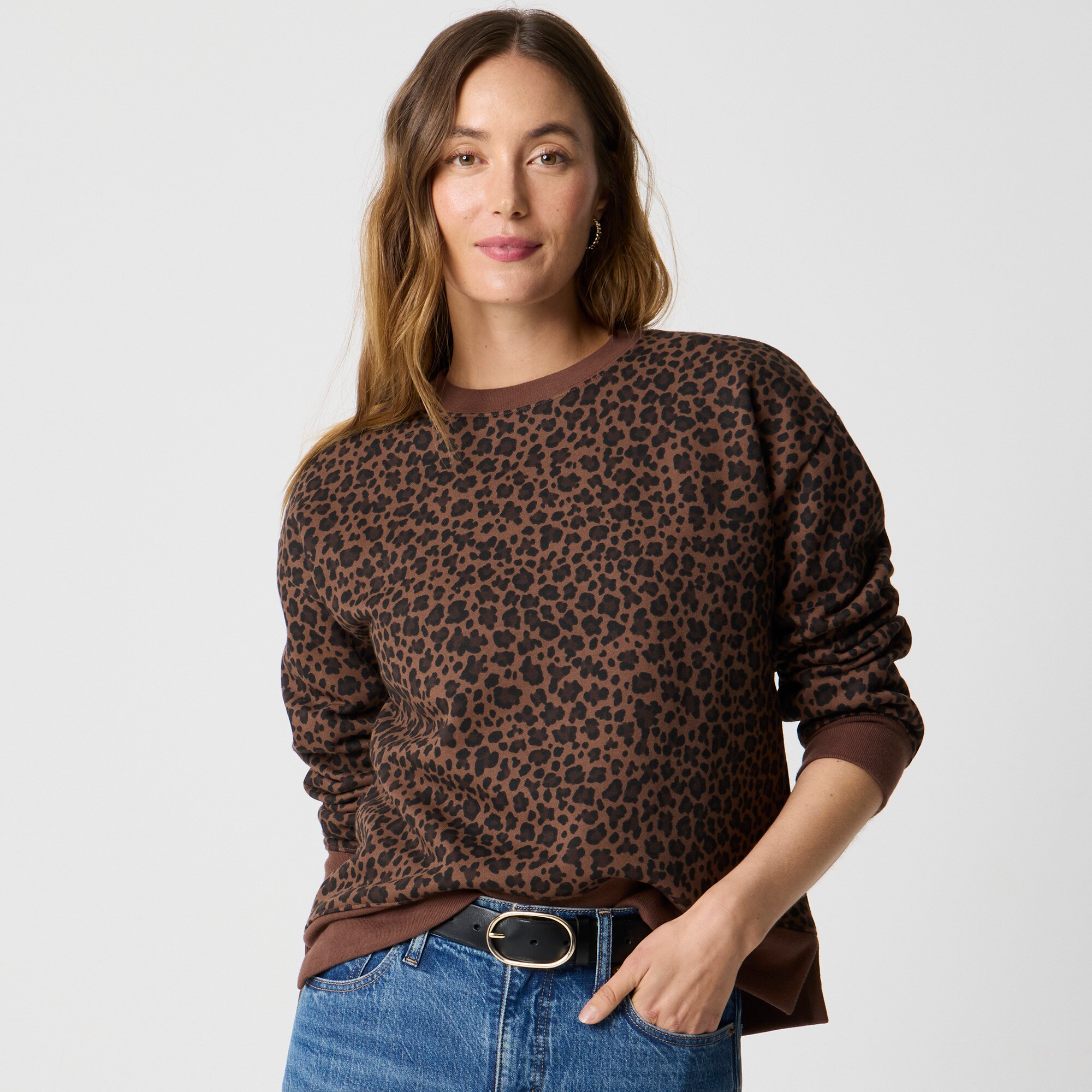 Leopard pullover sweatshirt