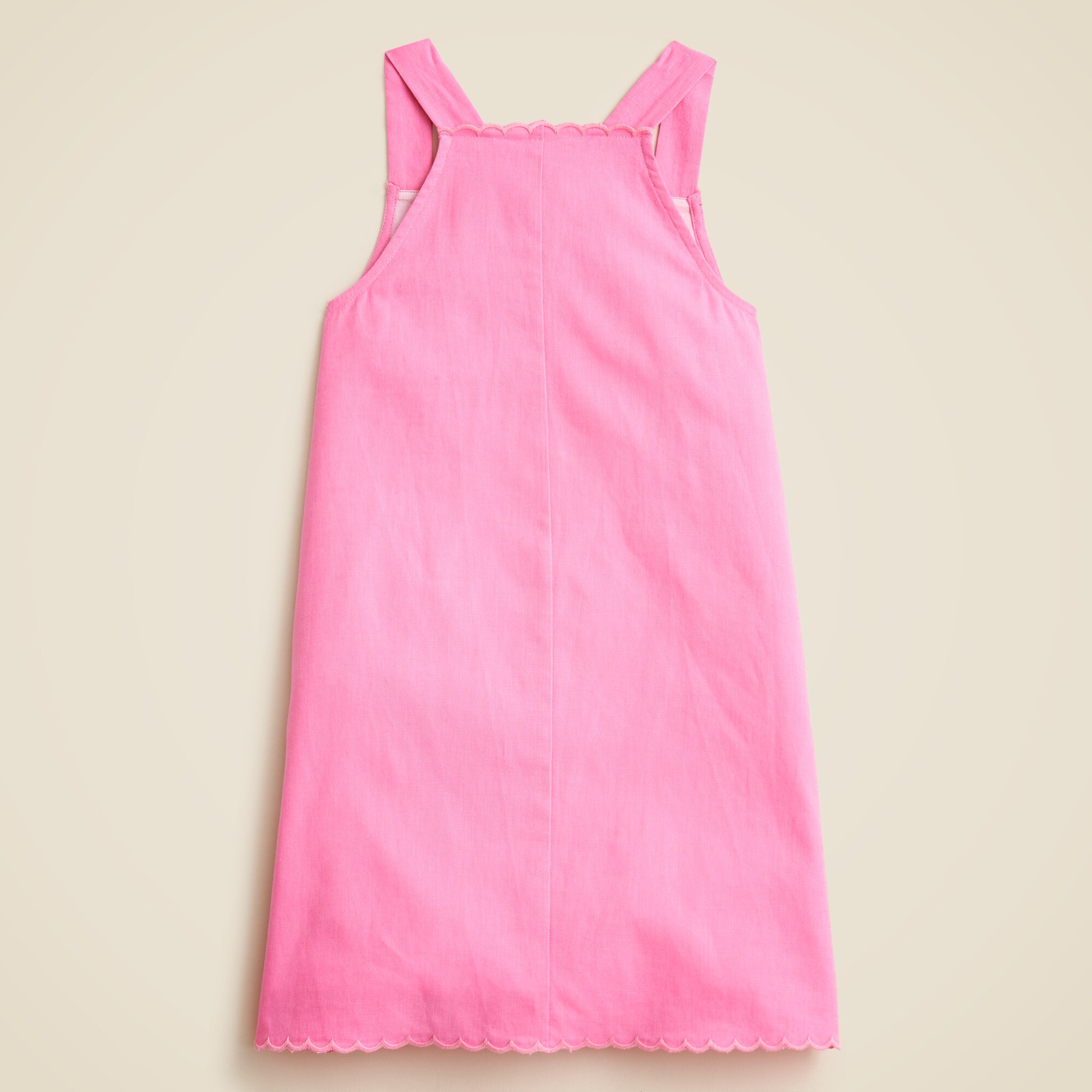 Girls' firework dress in linen-cotton blend