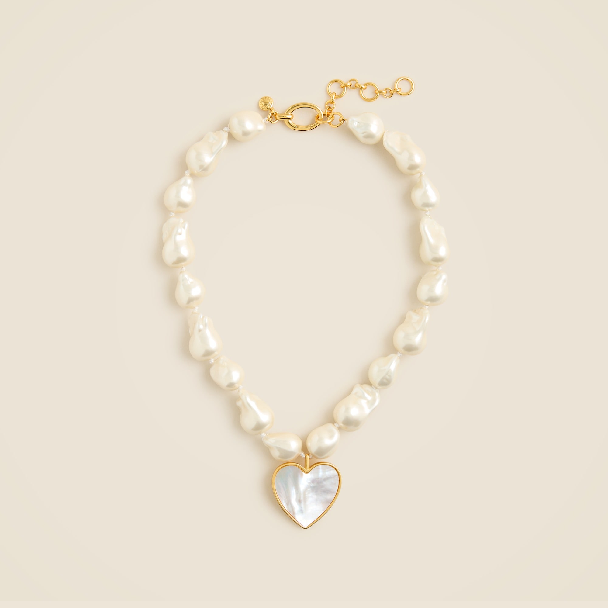 womens Heart and pearl pendant necklace