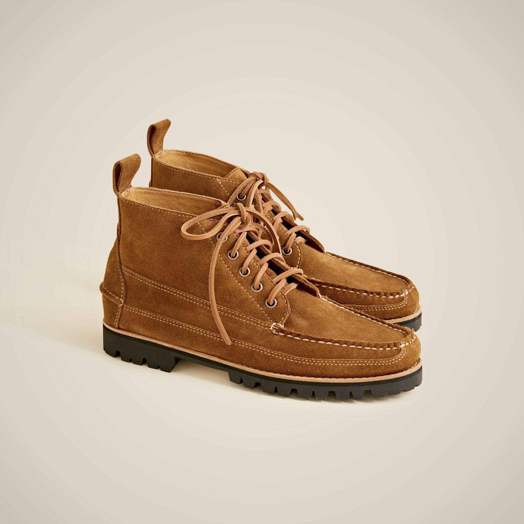 suede work chukka boots with lug soles for men