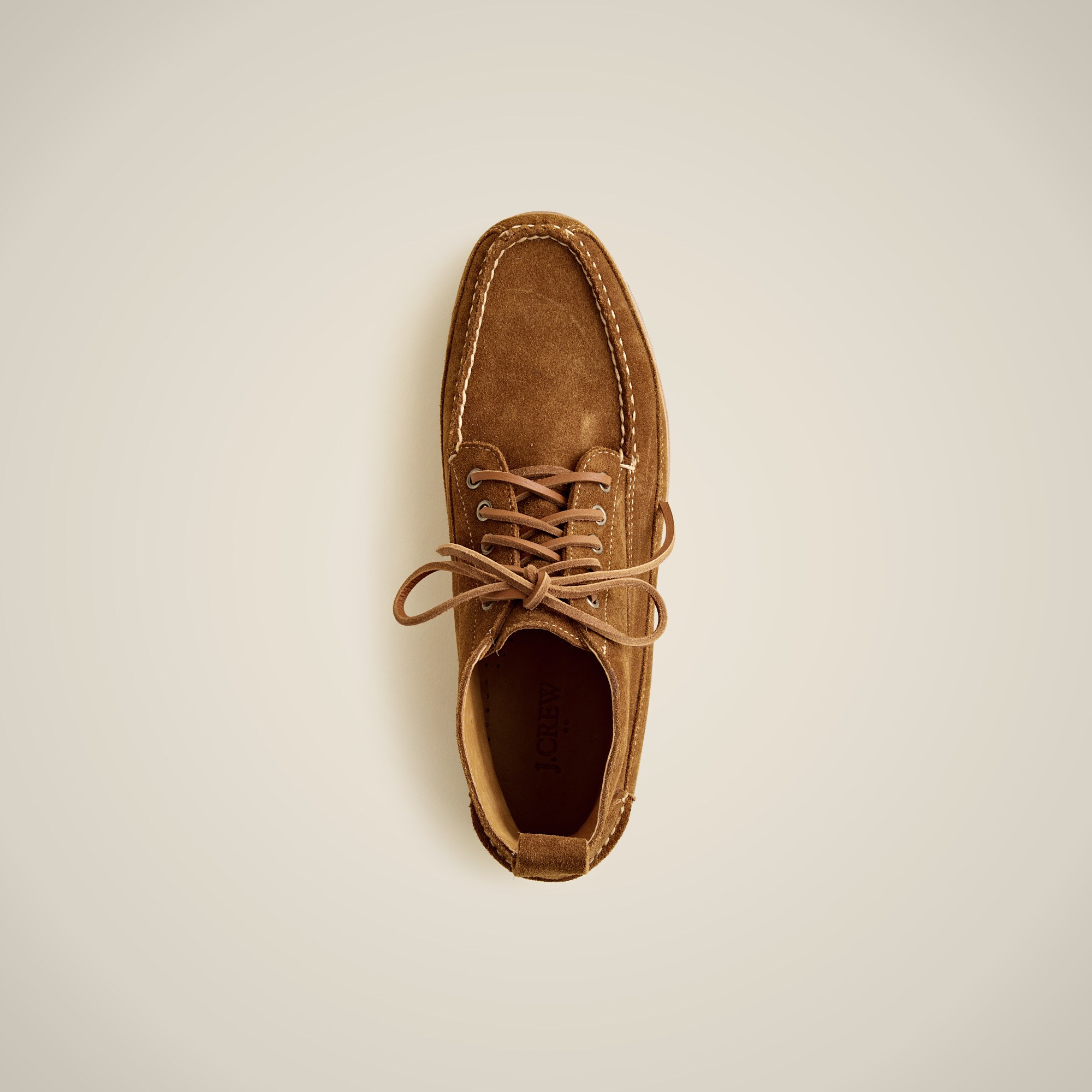 Suede work chukka boots with lug soles