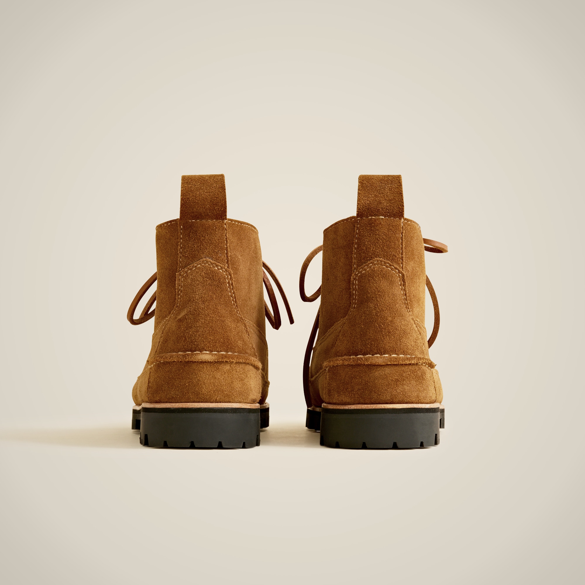 Suede work chukka boots with lug soles