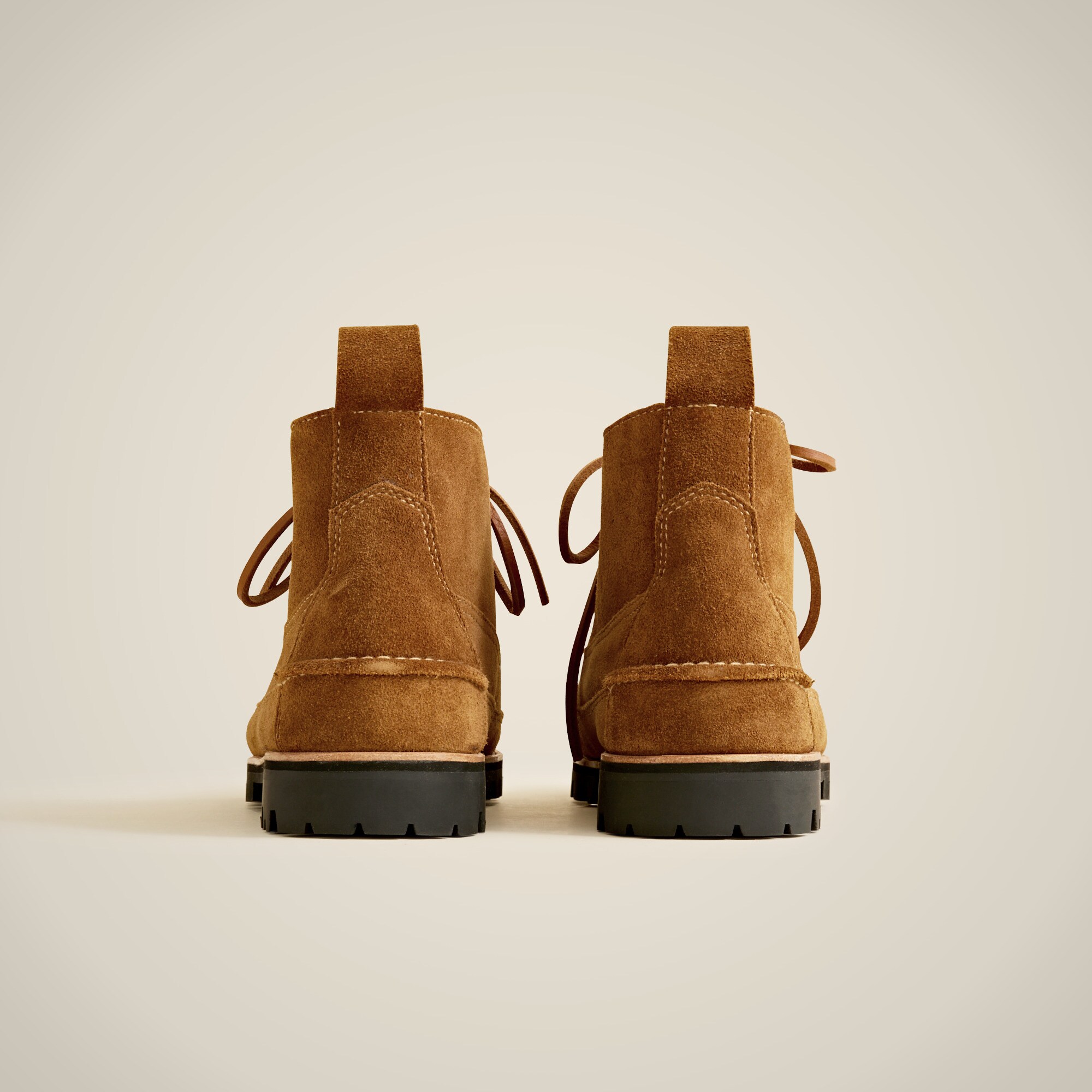 Suede work chukka boots with lug soles