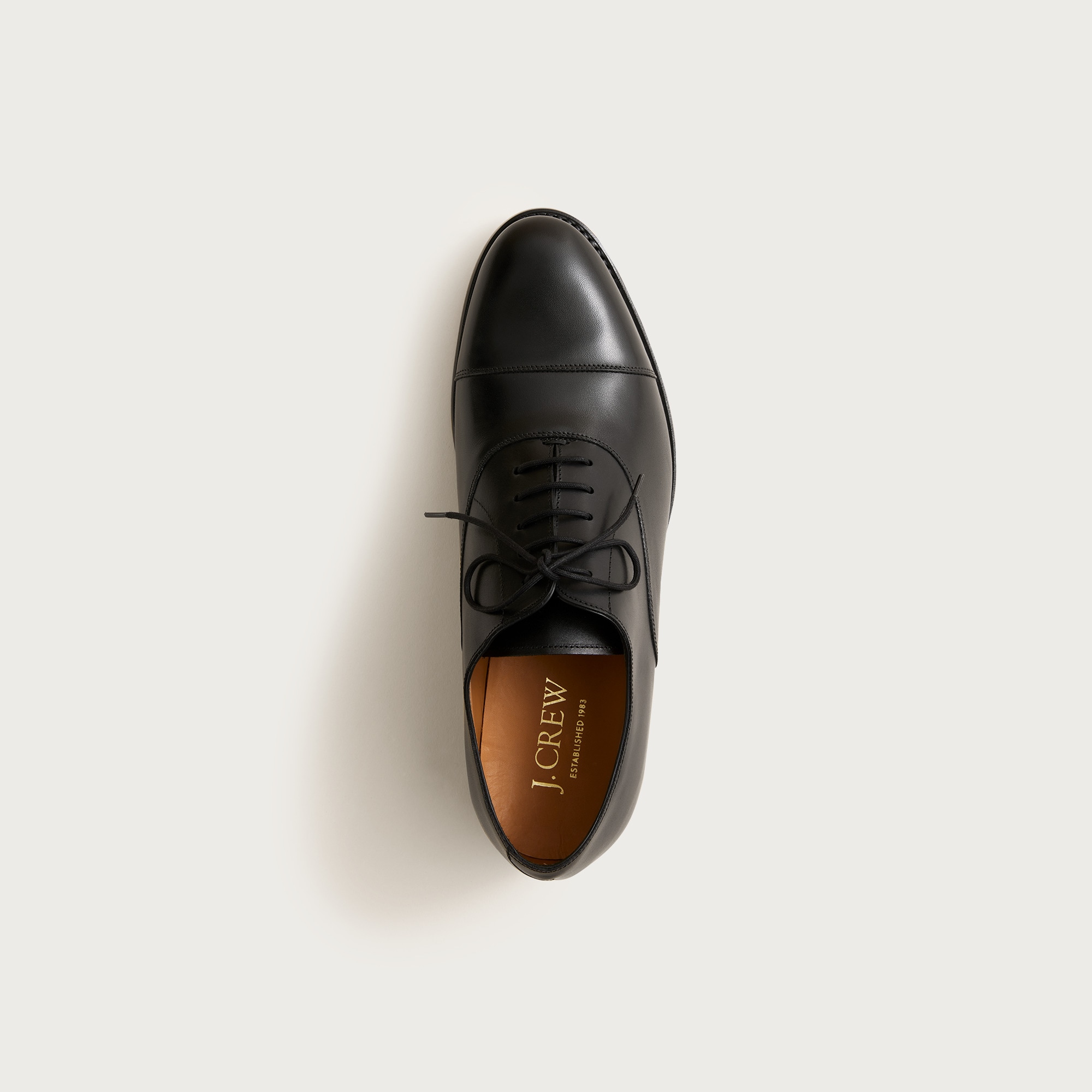 Essex cap toe oxfords in leather