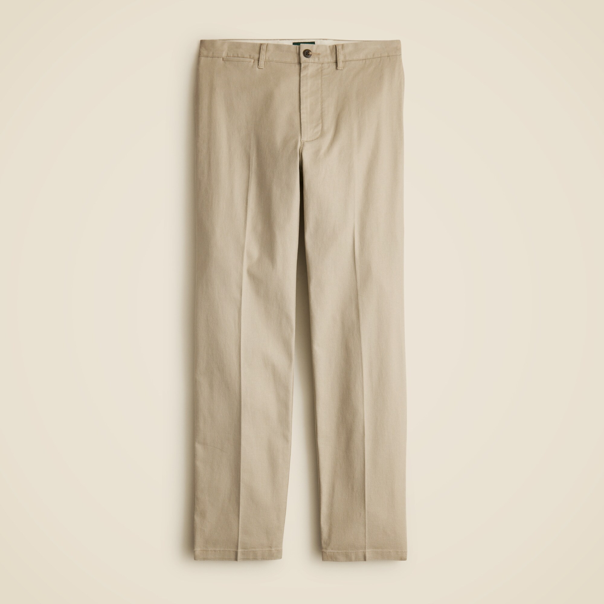 Straight-fit Creased Stretch Cotton-blend Twill Trouser For Men