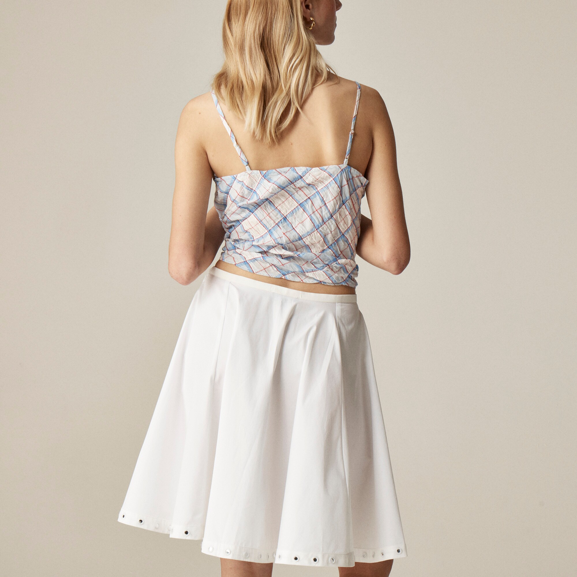 Circle skirt with mirror embellishments