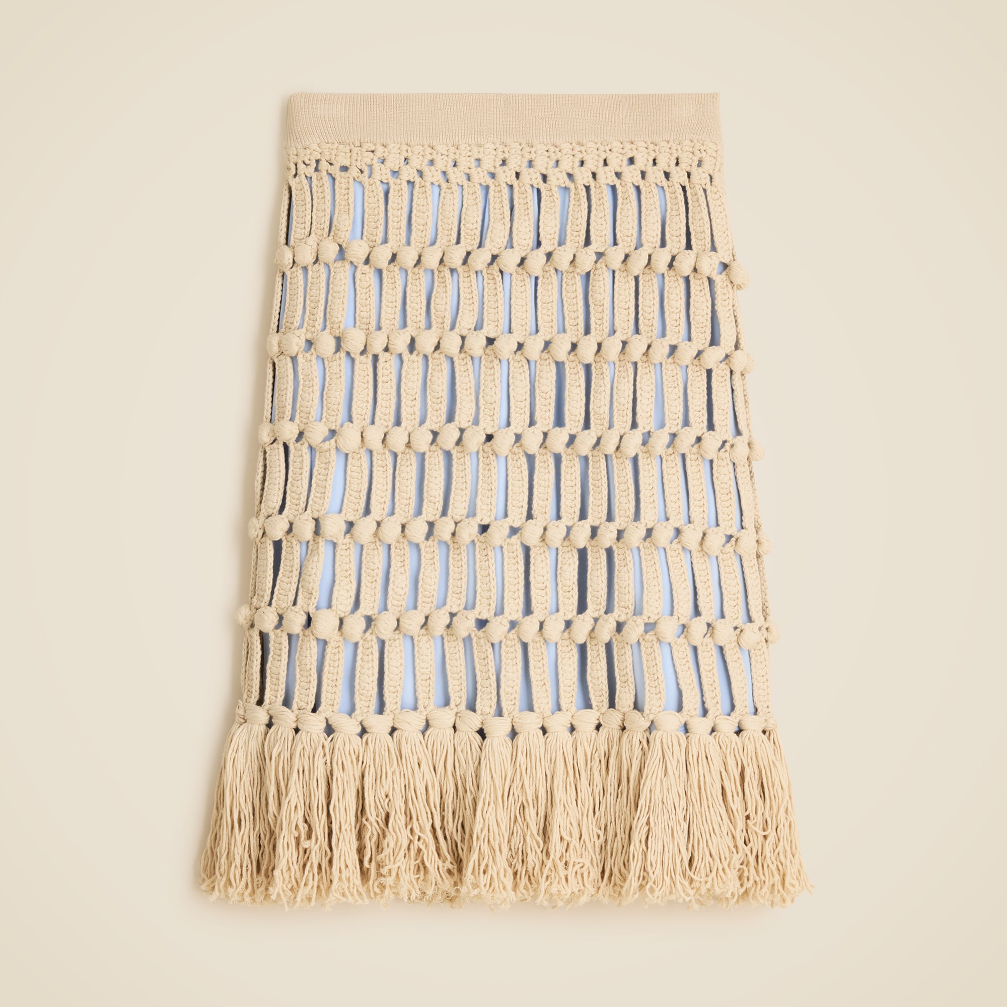 Crochet fringe skirt