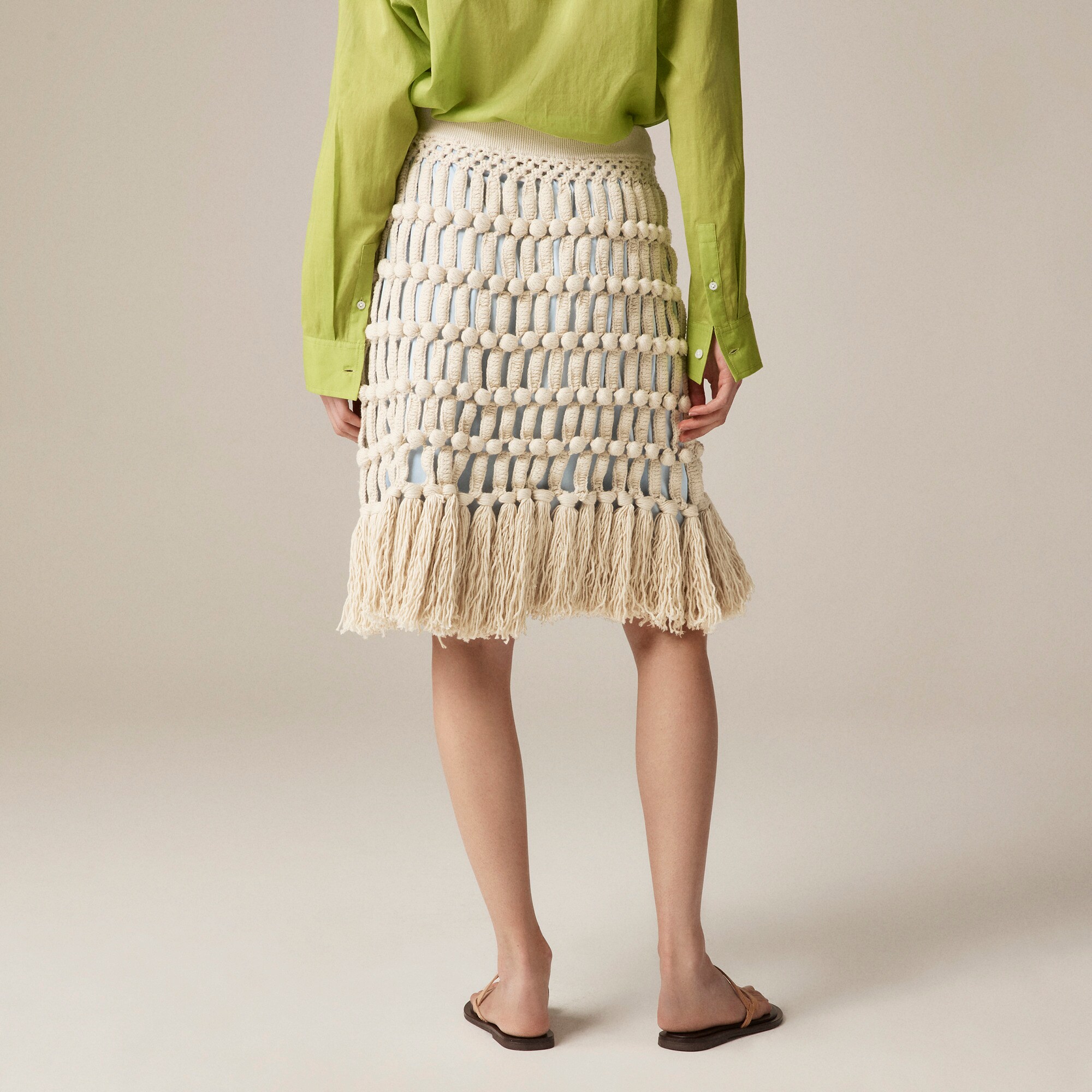 Crochet fringe skirt
