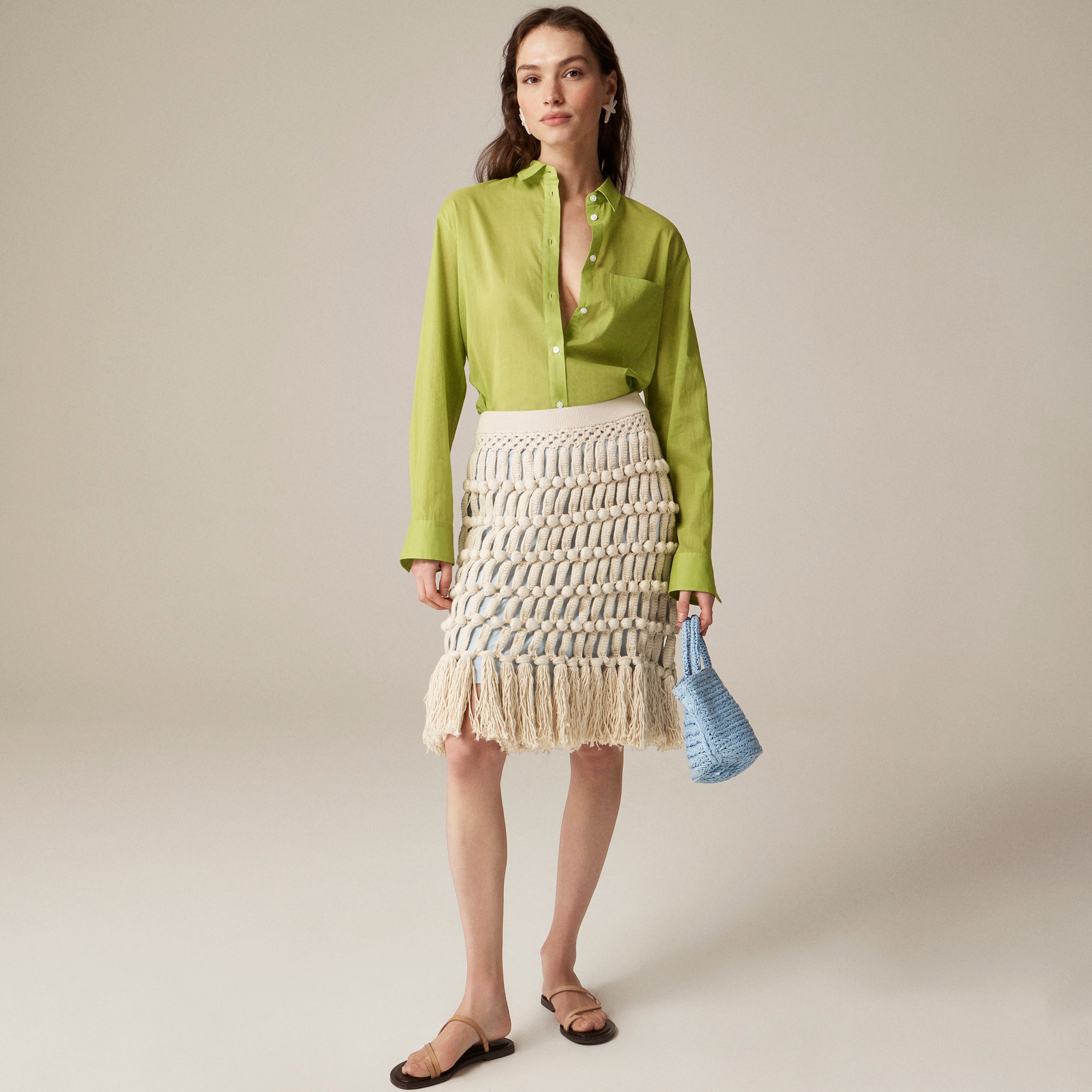 womens Crochet fringe skirt