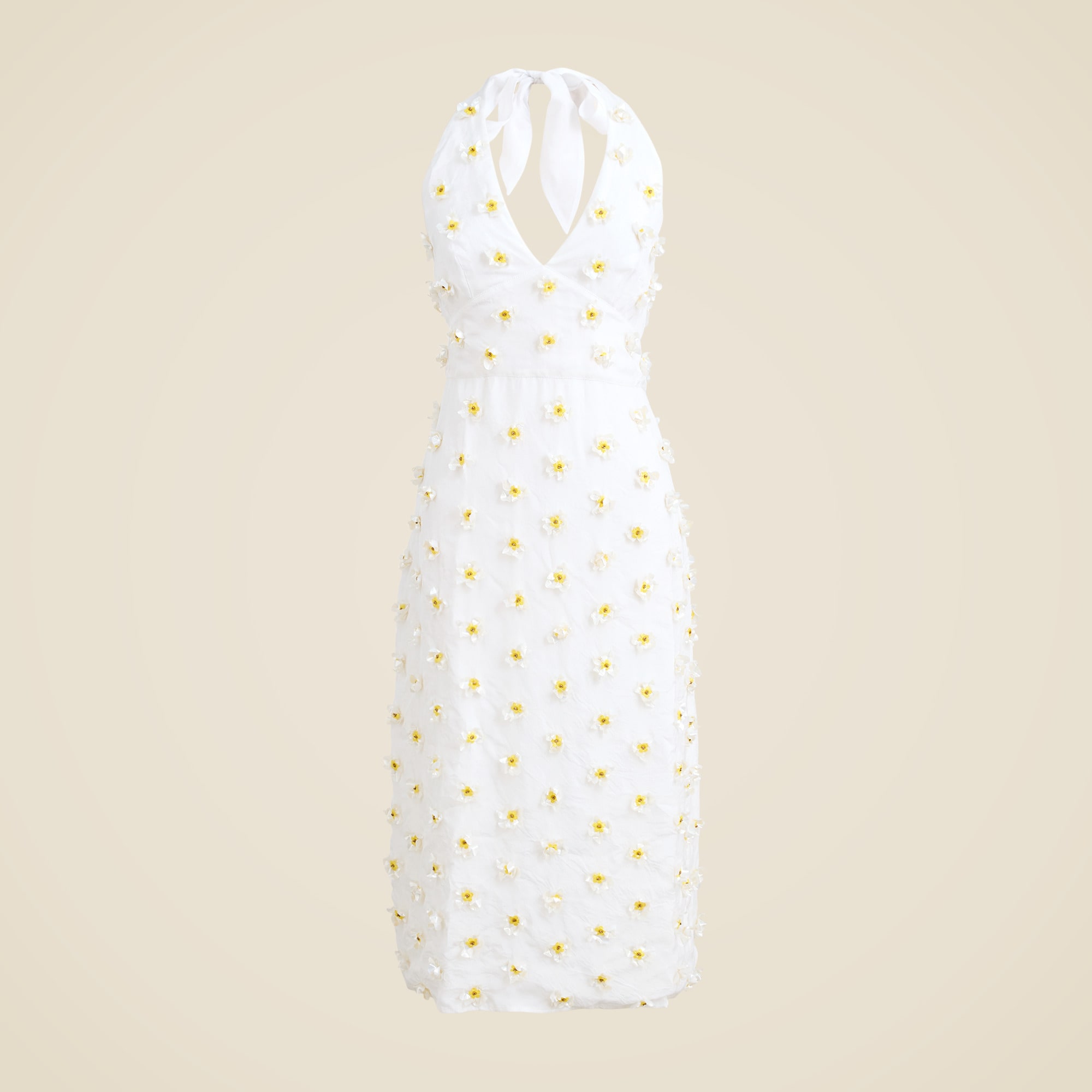 Collection embellished halter midi dress
