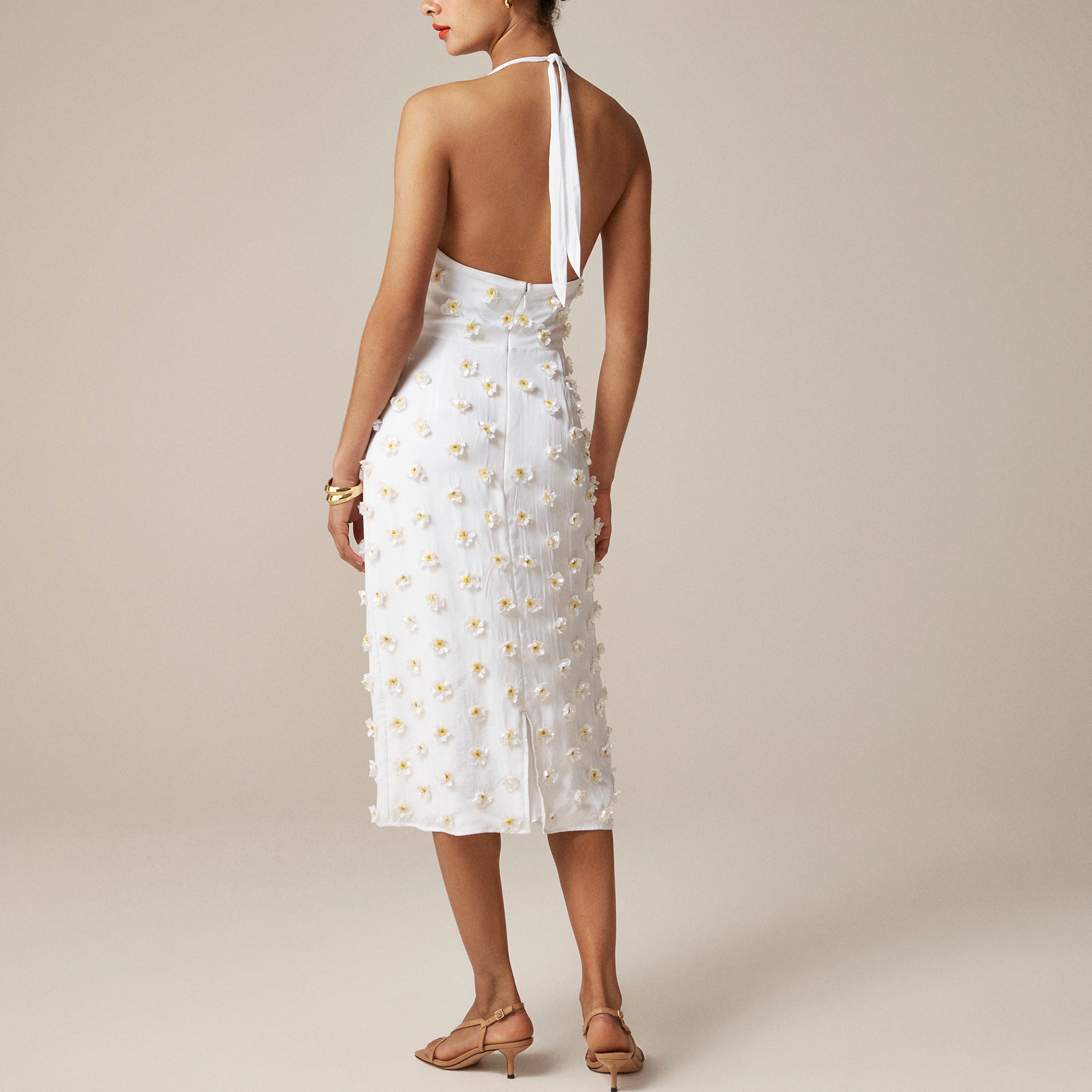 womens Collection embellished halter midi dress