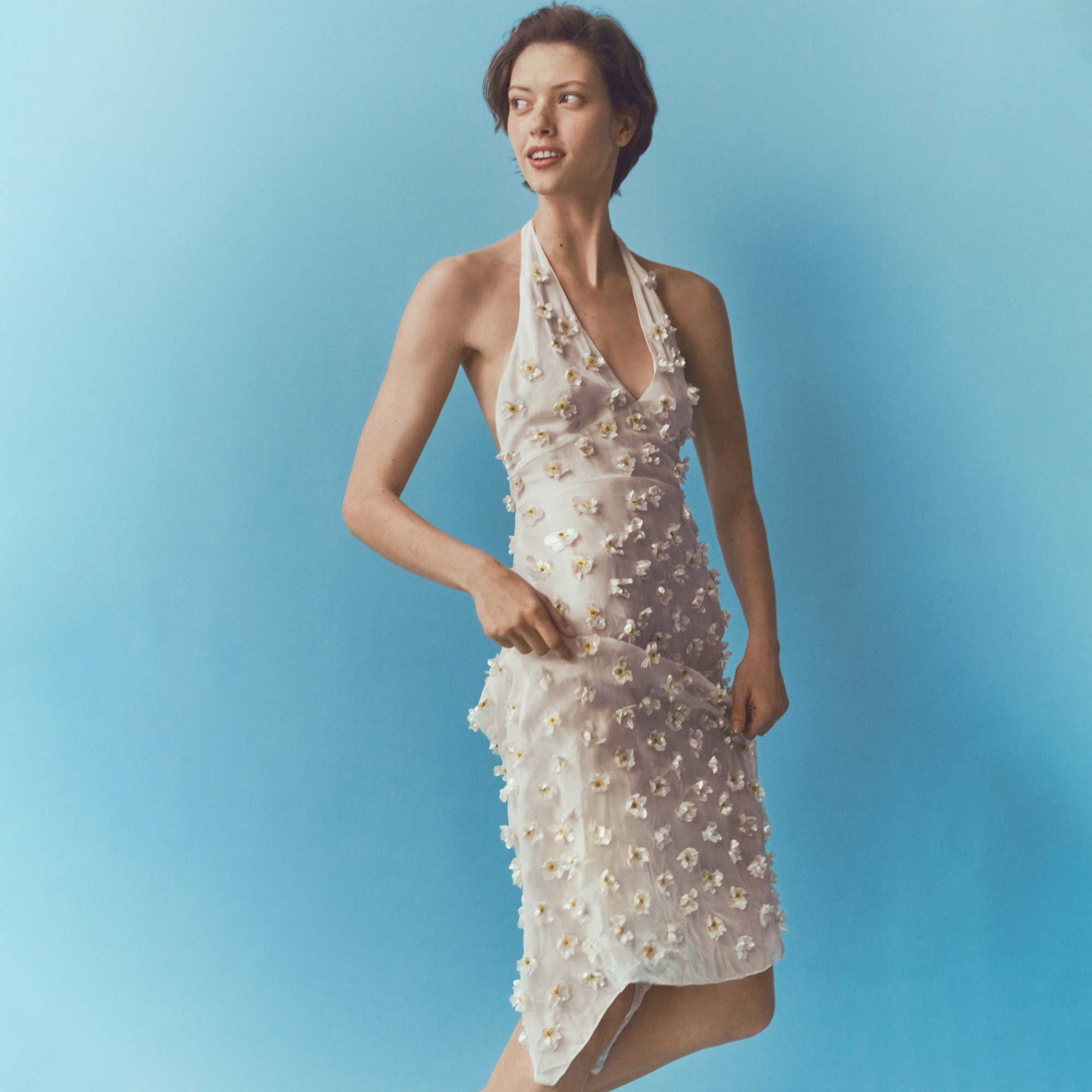 womens Collection embellished halter midi dress