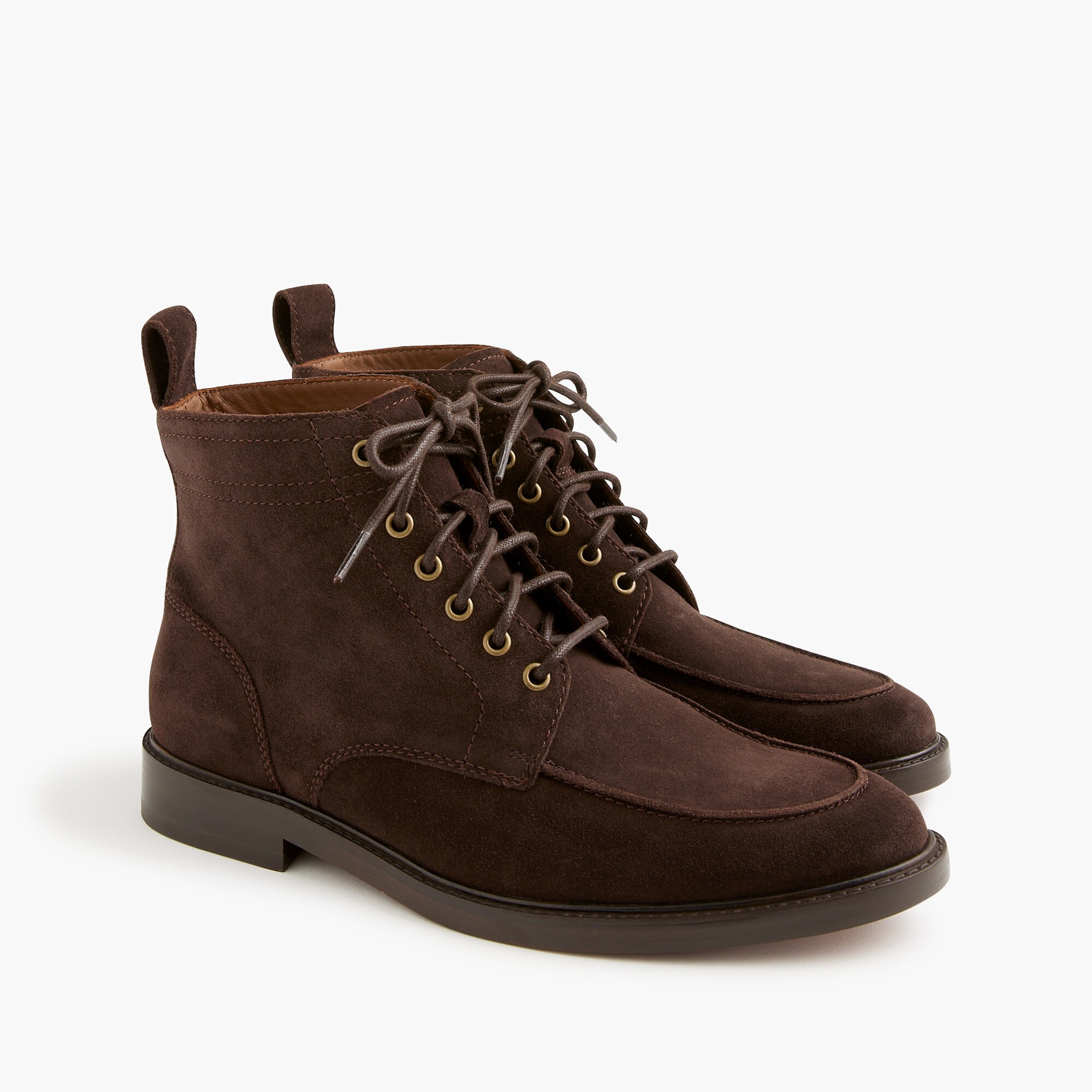 Suede lace-up boots