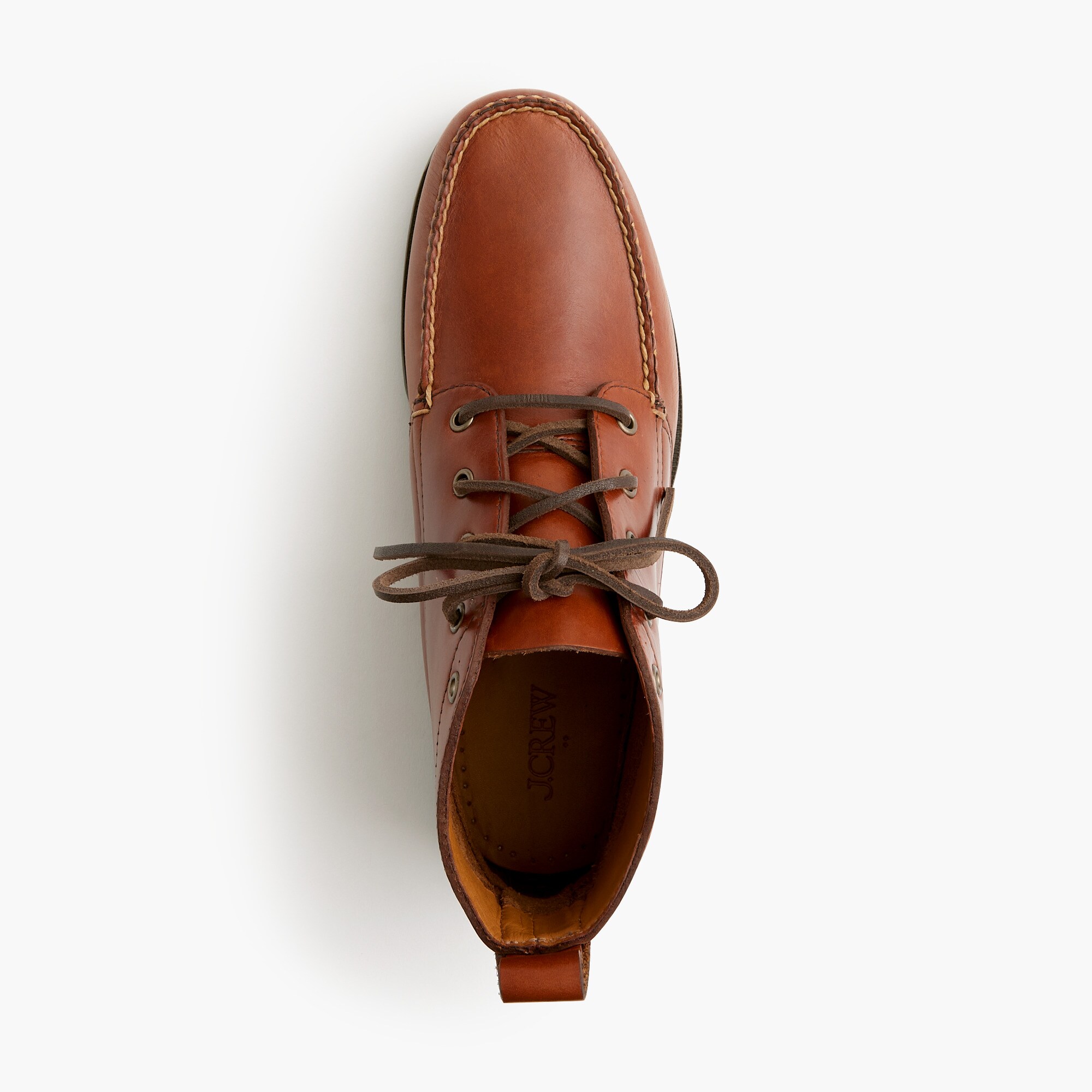 J Crew Brown Leather Lace Up Ankle Boots Mens 9.5 D Block Heel Lug Sole Workwear J.CREW Men main image 2