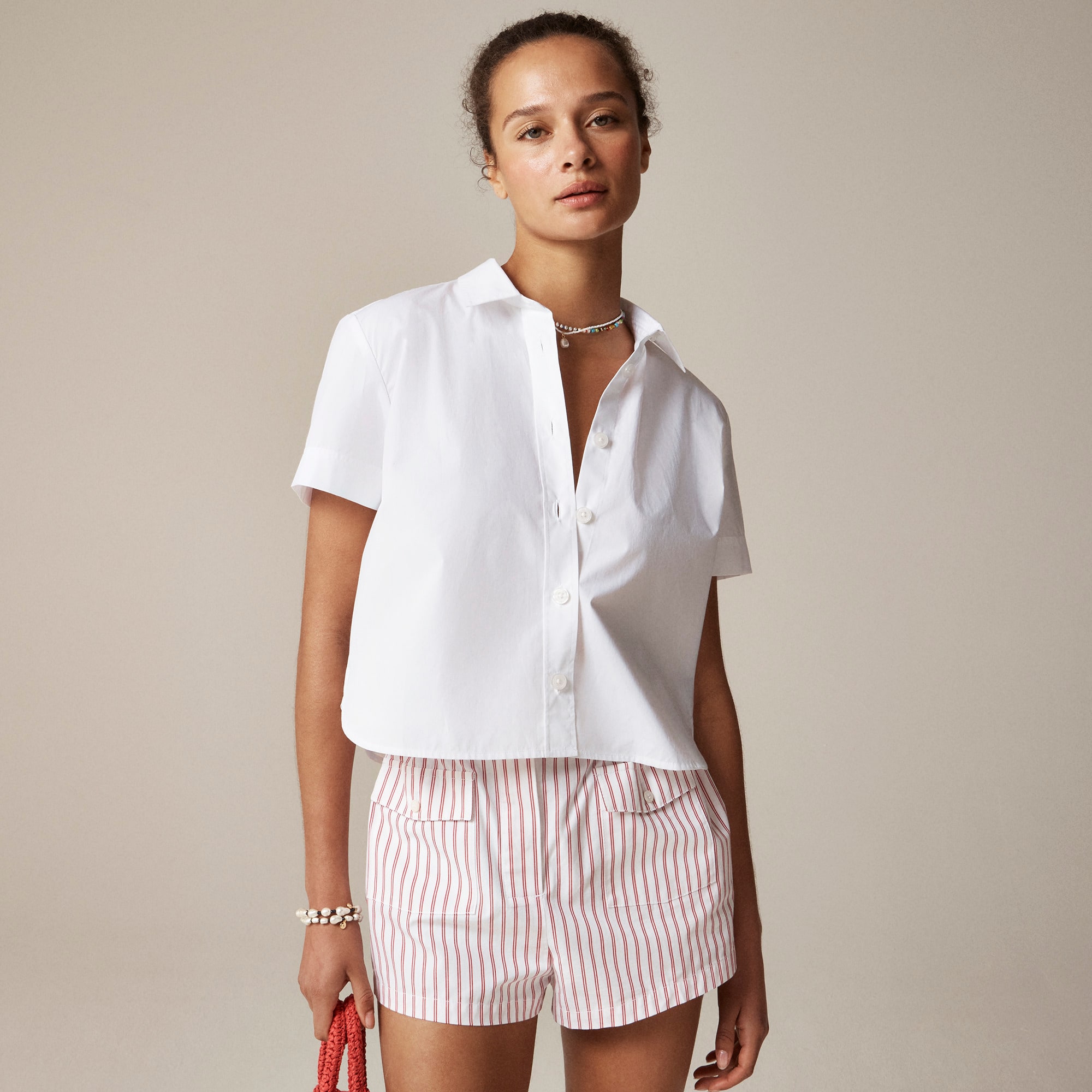Gamine shirt in cotton poplin