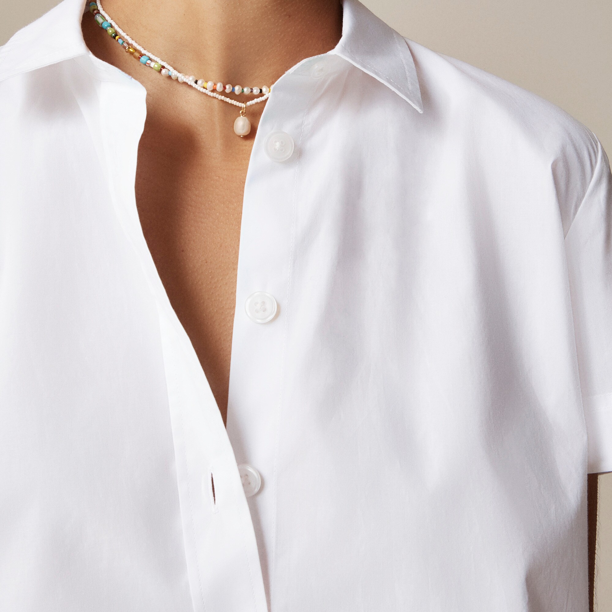 Gamine shirt in cotton poplin