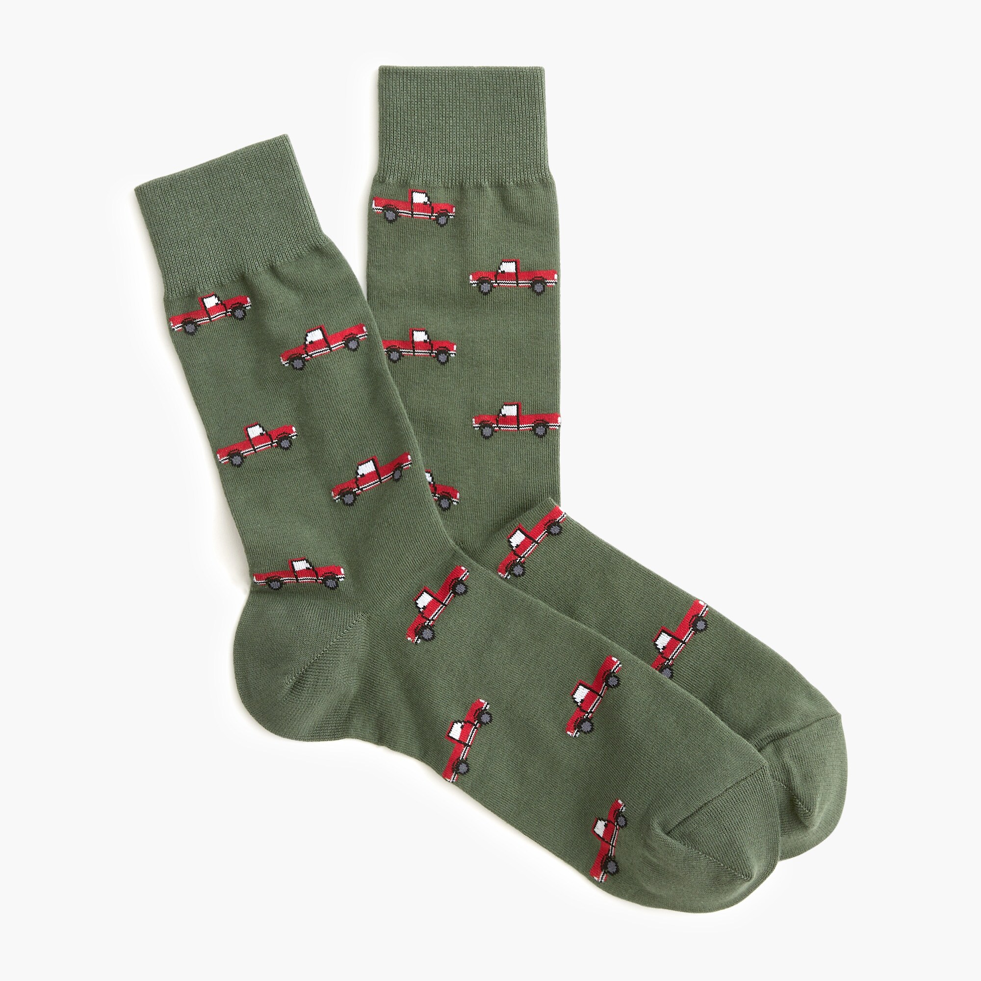 red truck socks for men