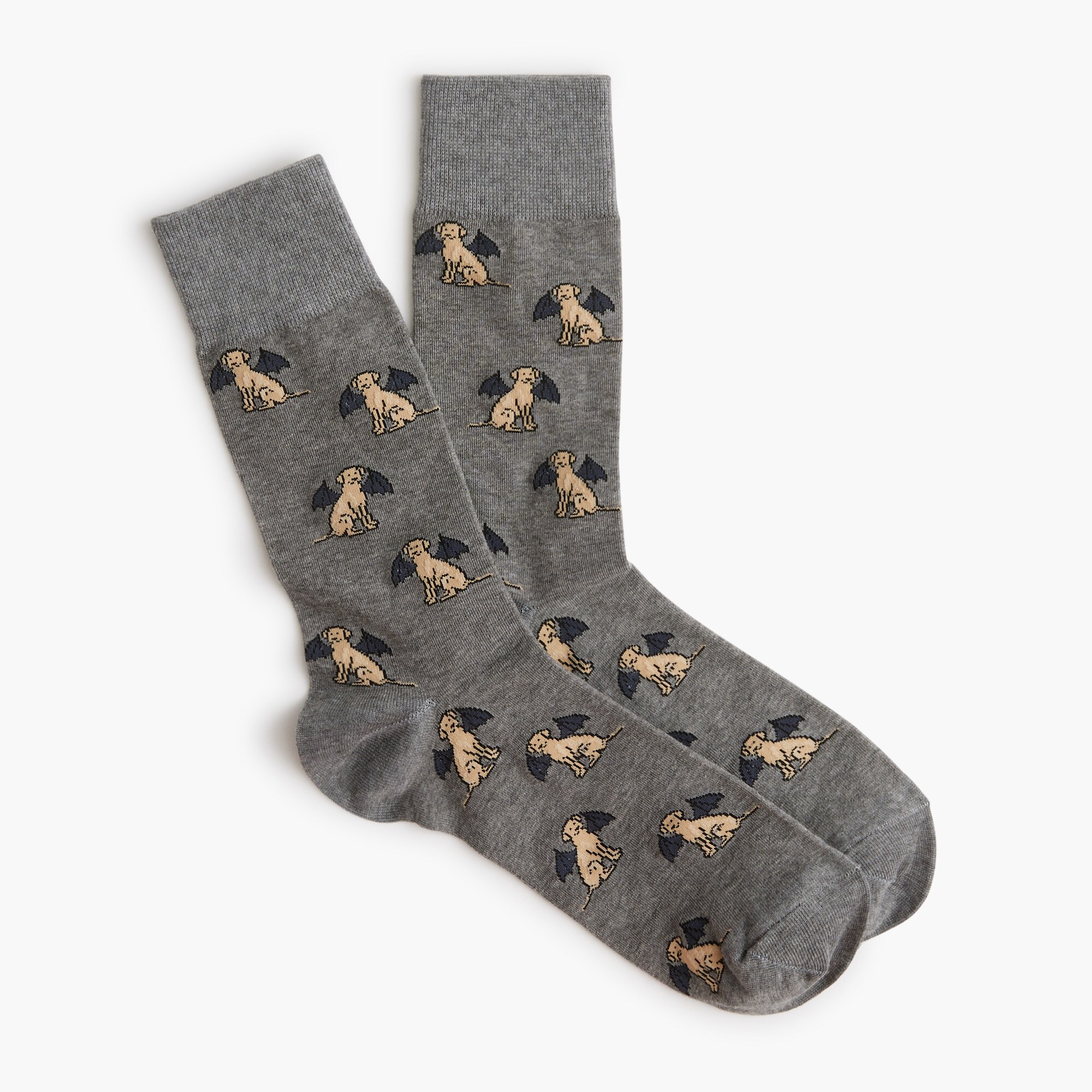 dog in bat costume socks for men