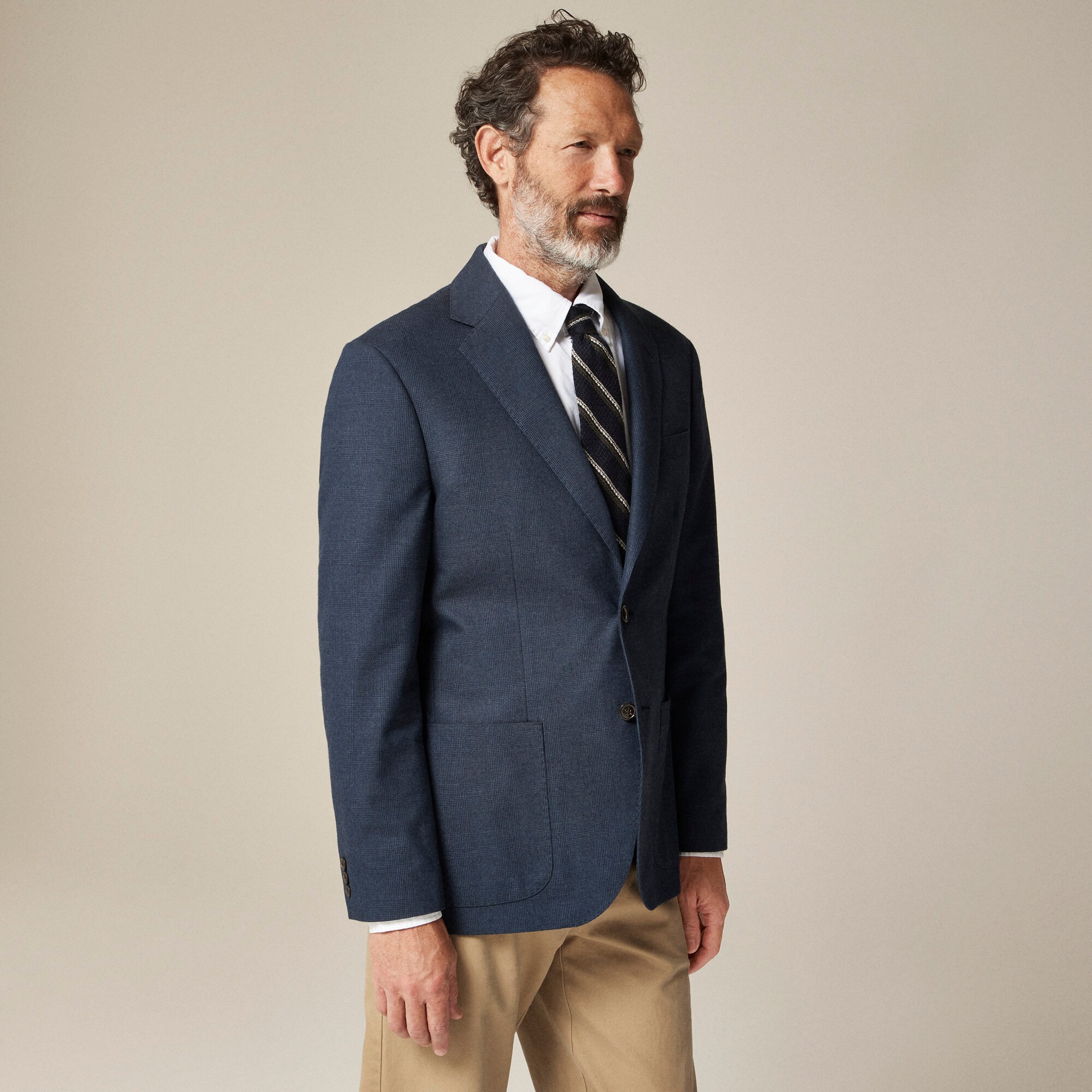 Blazer in English cotton-wool blend