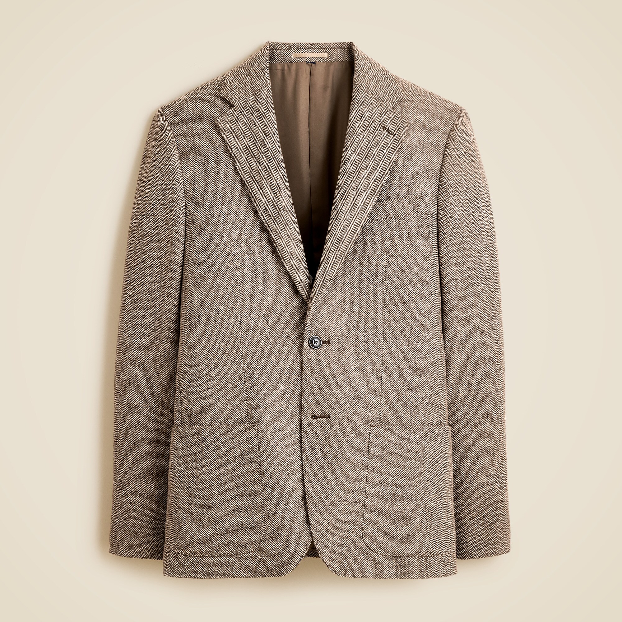  Blazer in English cotton-wool blend herringbone