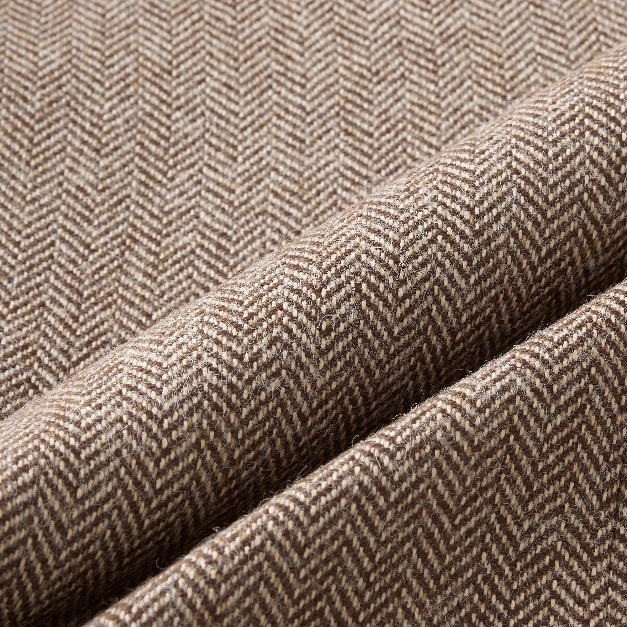 Blazer in English cotton-wool blend herringbone