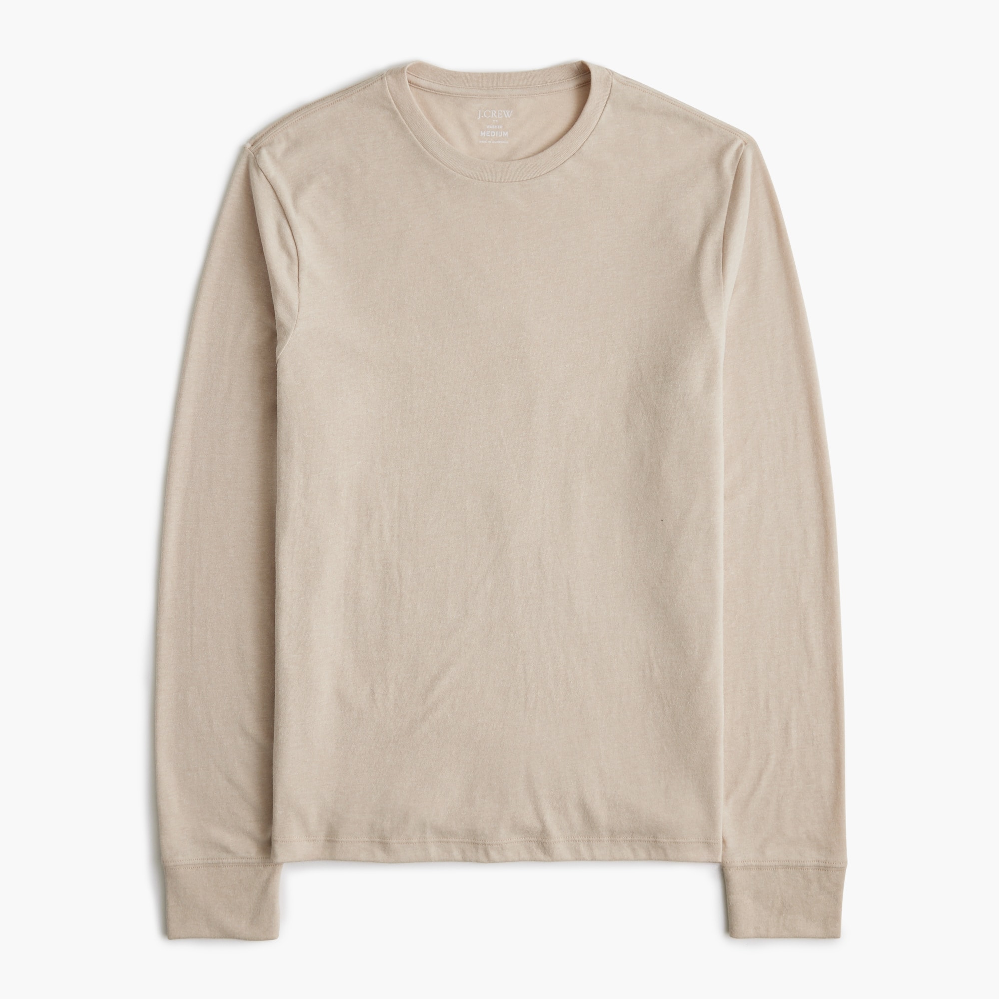 Long-sleeve washed jersey tee