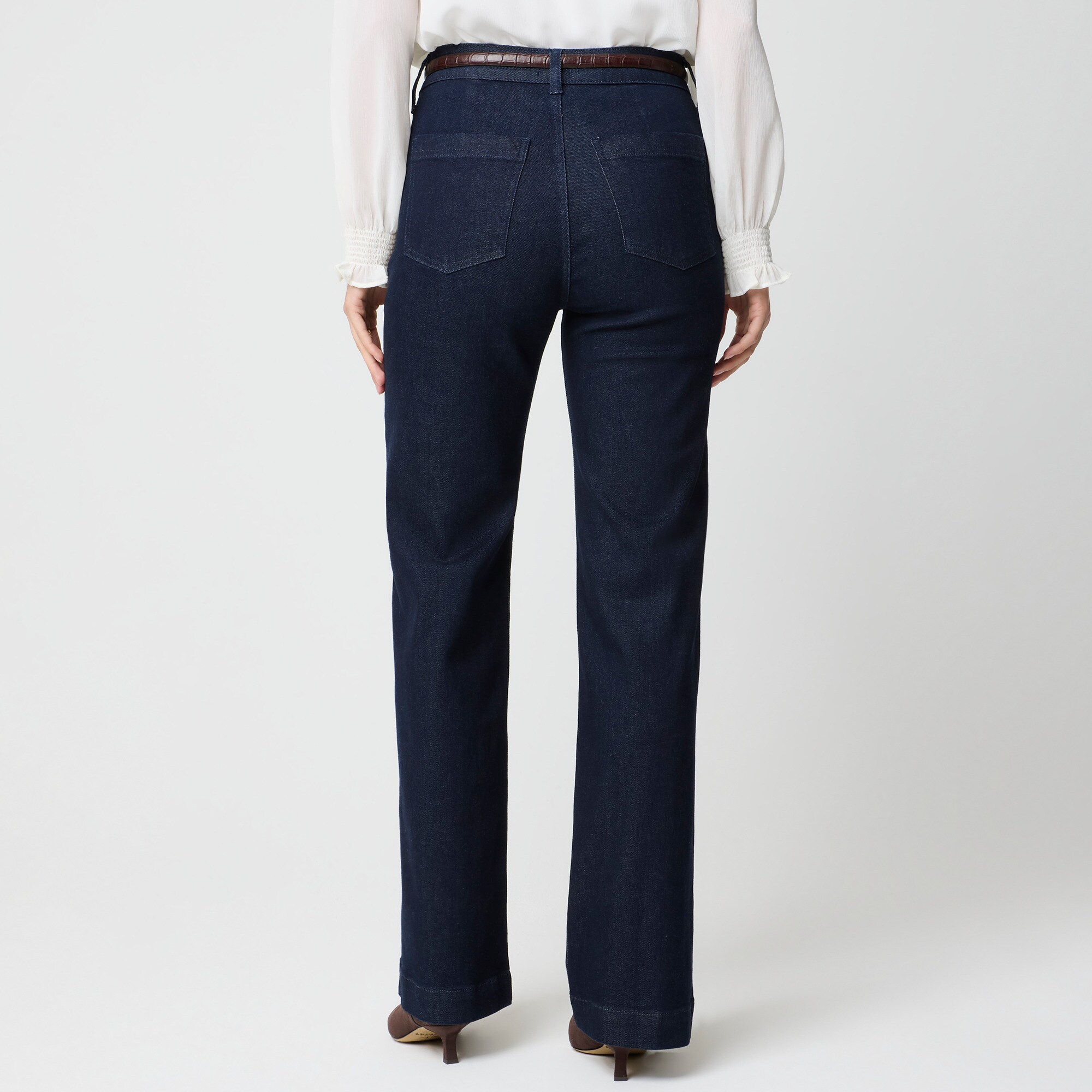 High-rise wide-leg trouser jean in all-day stretch