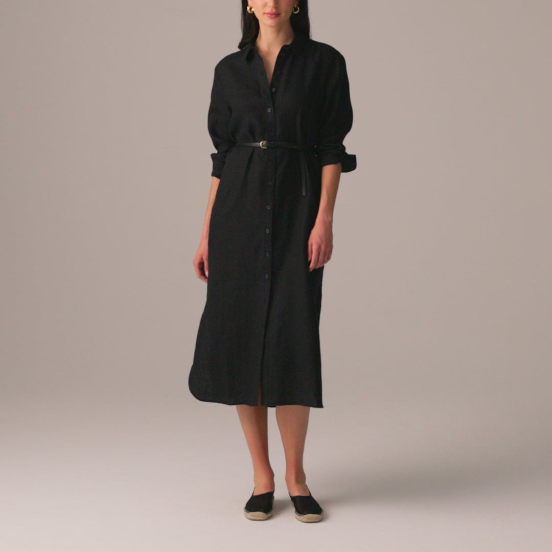 Tunic shirtdress in linen
