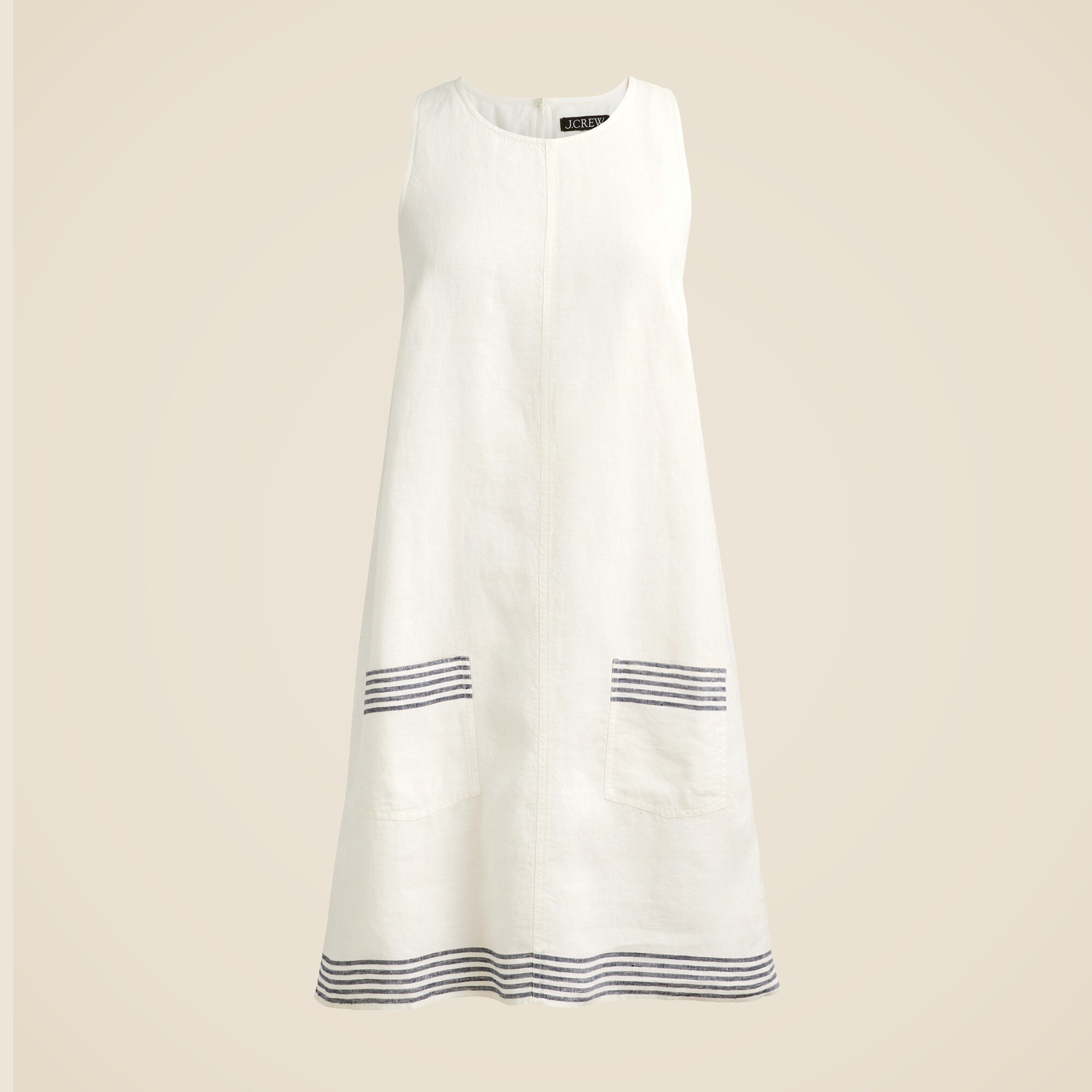Maxine sailor-stripe dress in linen