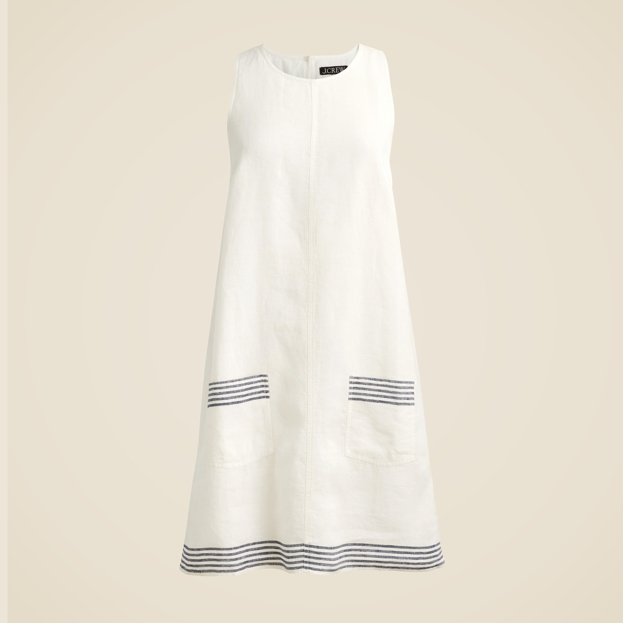 womens Maxine sailor-stripe dress in linen
