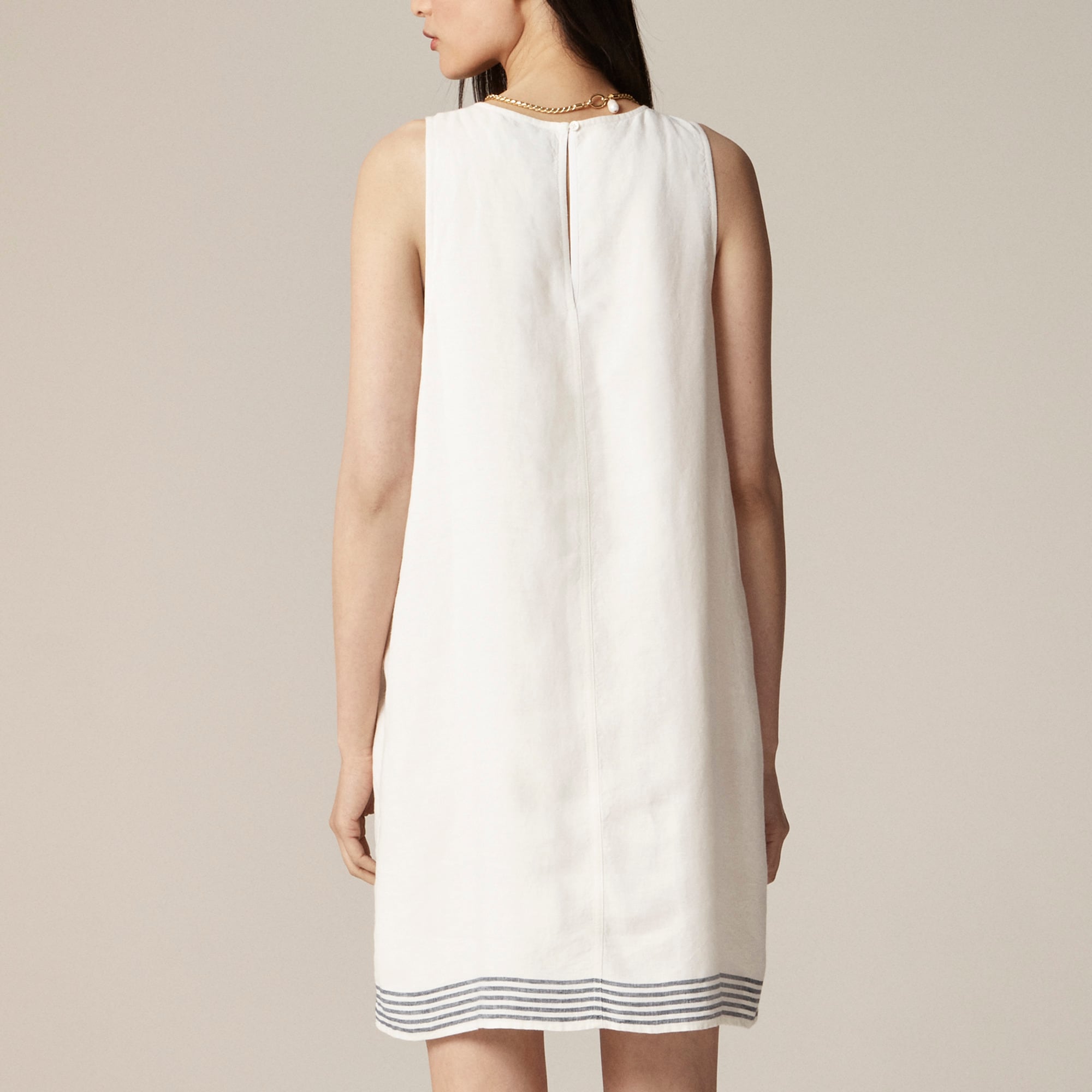 womens Maxine sailor-stripe dress in linen