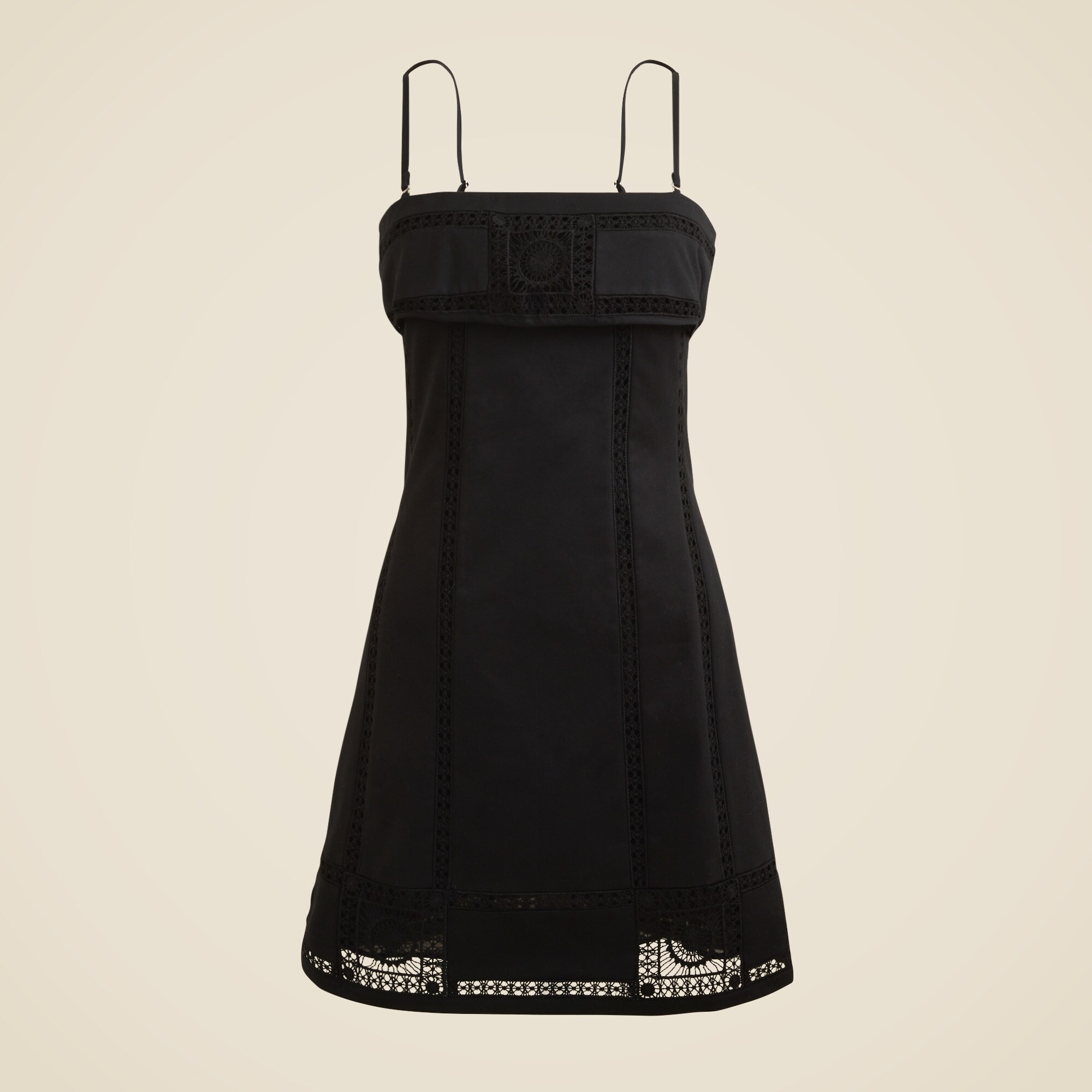 Crochet-panel mini dress