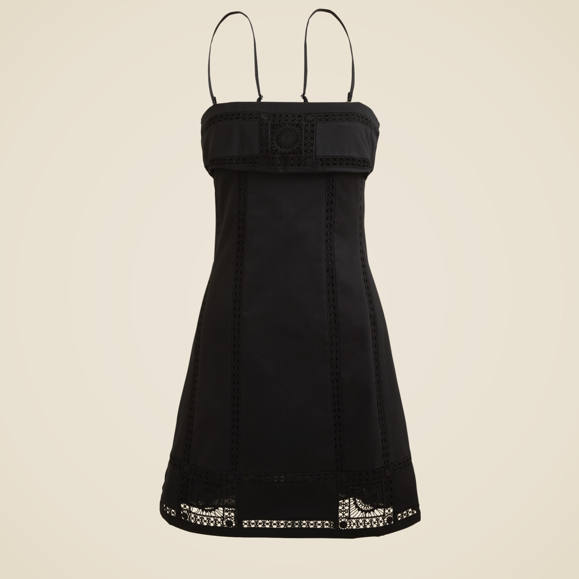 Crochet-panel mini dress