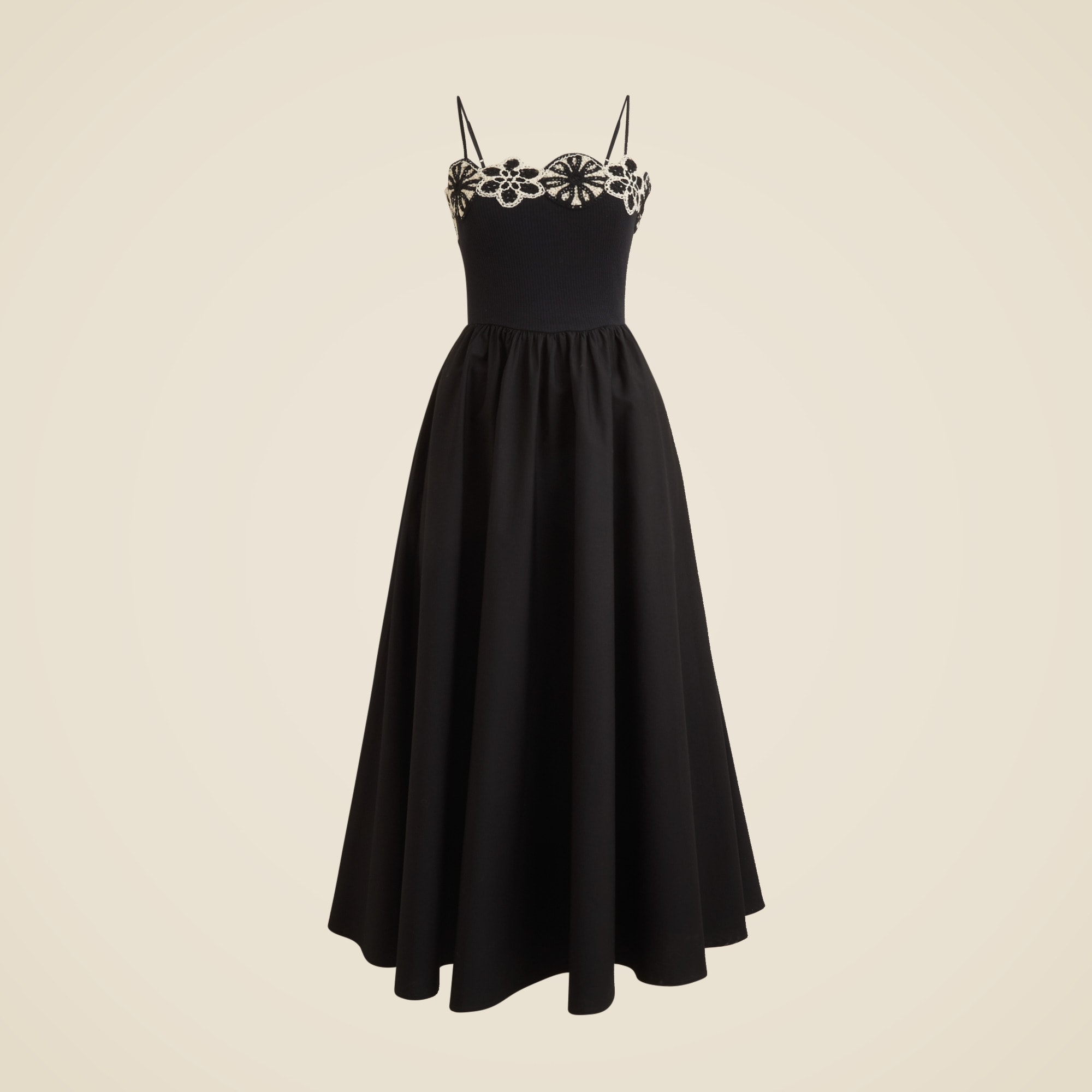J.Crew: Collection Lace-trim Slip Dress In Textured Satin